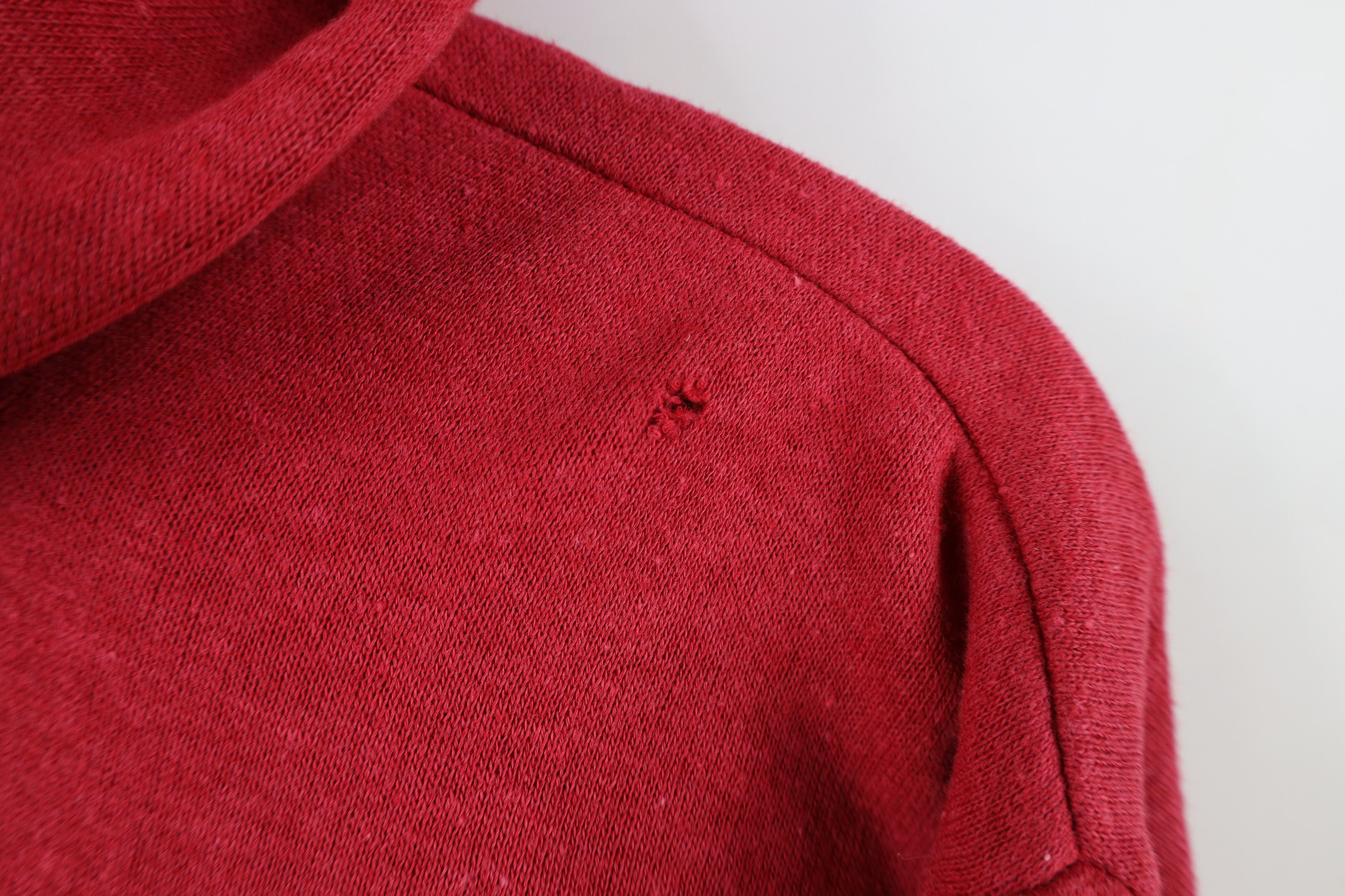 Vintage Vintage 70s Streetwear Full Zip Hoodie Sweatshirt Red USA Size US L / EU 52-54 / 3 - 4 Thumbnail