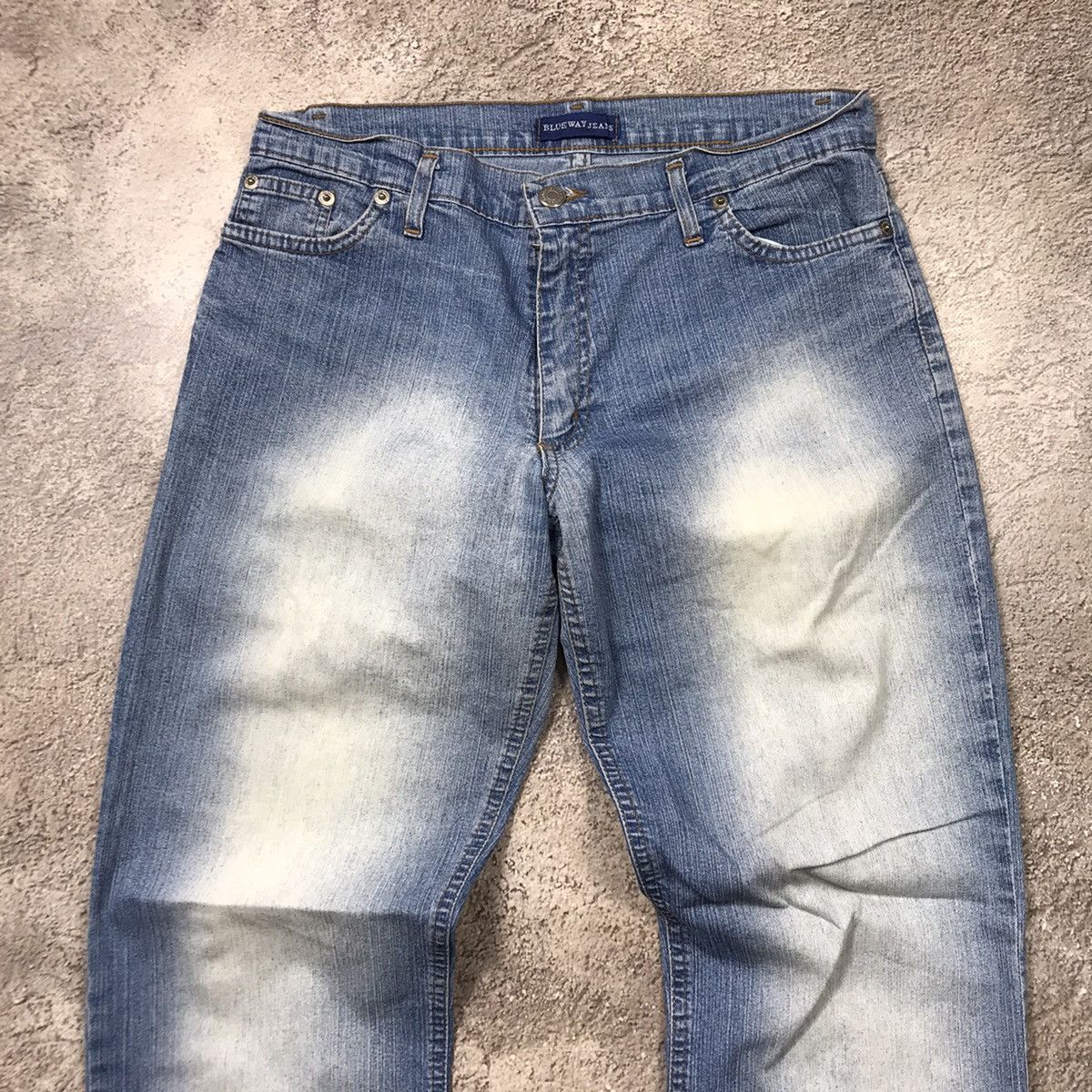 Vintage Vintage Y2K Distressed Baggy Flared Jeans Grunge Skate 28 Size 28" / US 6 / IT 42 - 2 Thumbnail