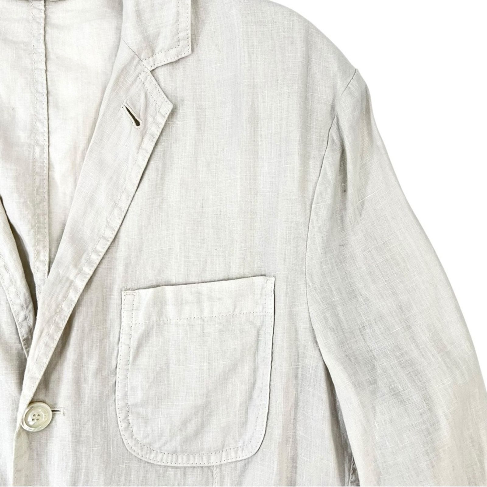 Aspesi Samurai Blazer - White Linen Lightweight Ice Blazer Jacket Size US S / EU 44-46 / 1 - 6 Thumbnail