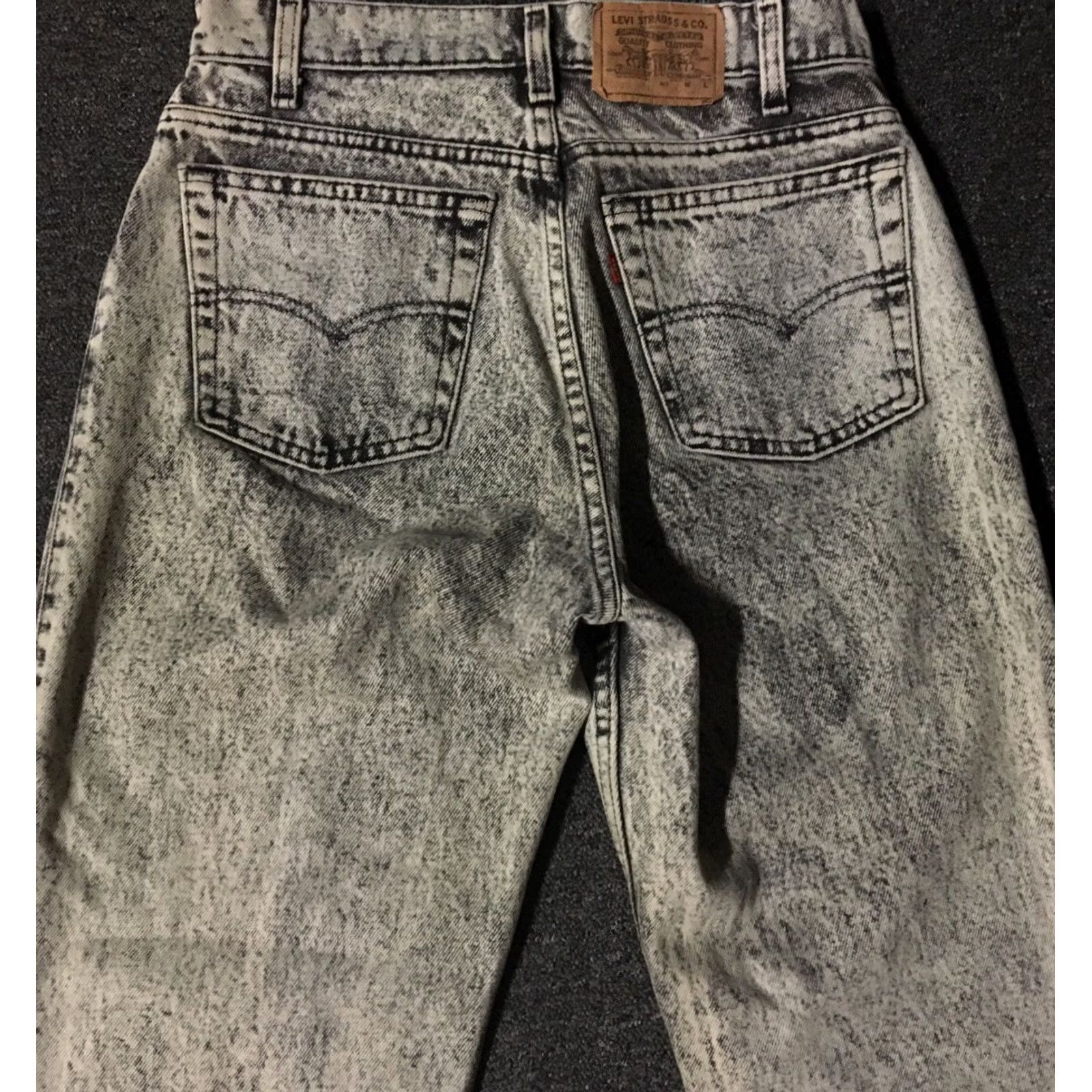 Levi's VINTAGE Levi's Jeans 550 Acid Wash Gray 28/31 USA 80s 90s Grunge Punk Trucker Rock Retro Mens Jeans Size US 28 / EU 44 - 5 Thumbnail