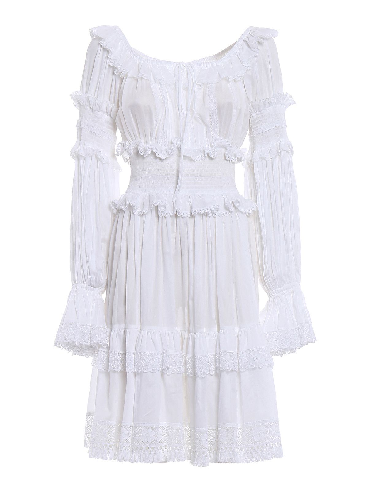 Dolce & Gabbana o1y0825 Midi Dress in White Size XS / US 0-2 / IT 36-38 - 1 Thumbnail