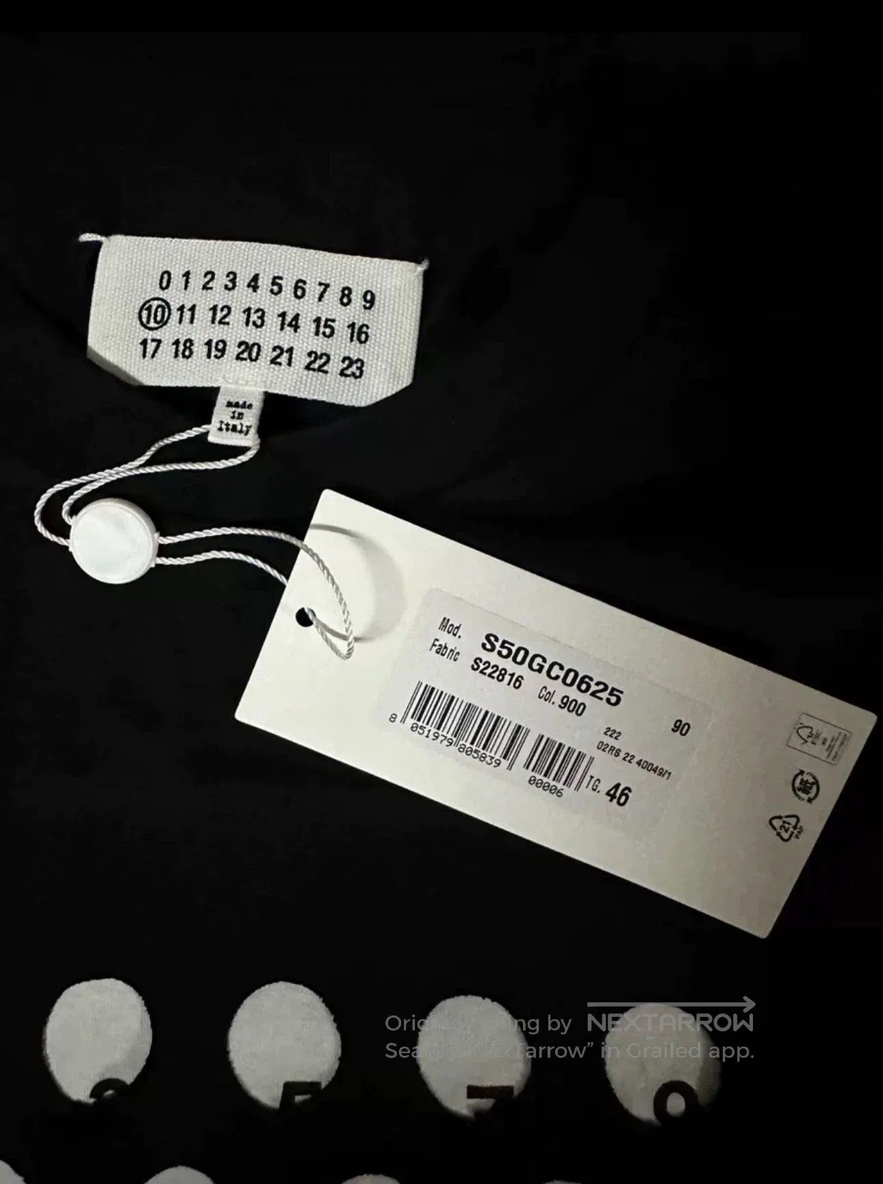 Maison Margiela Maison Margiela hollowed out number letters printed round n Size US M / EU 48-50 / 2 - 4 Thumbnail