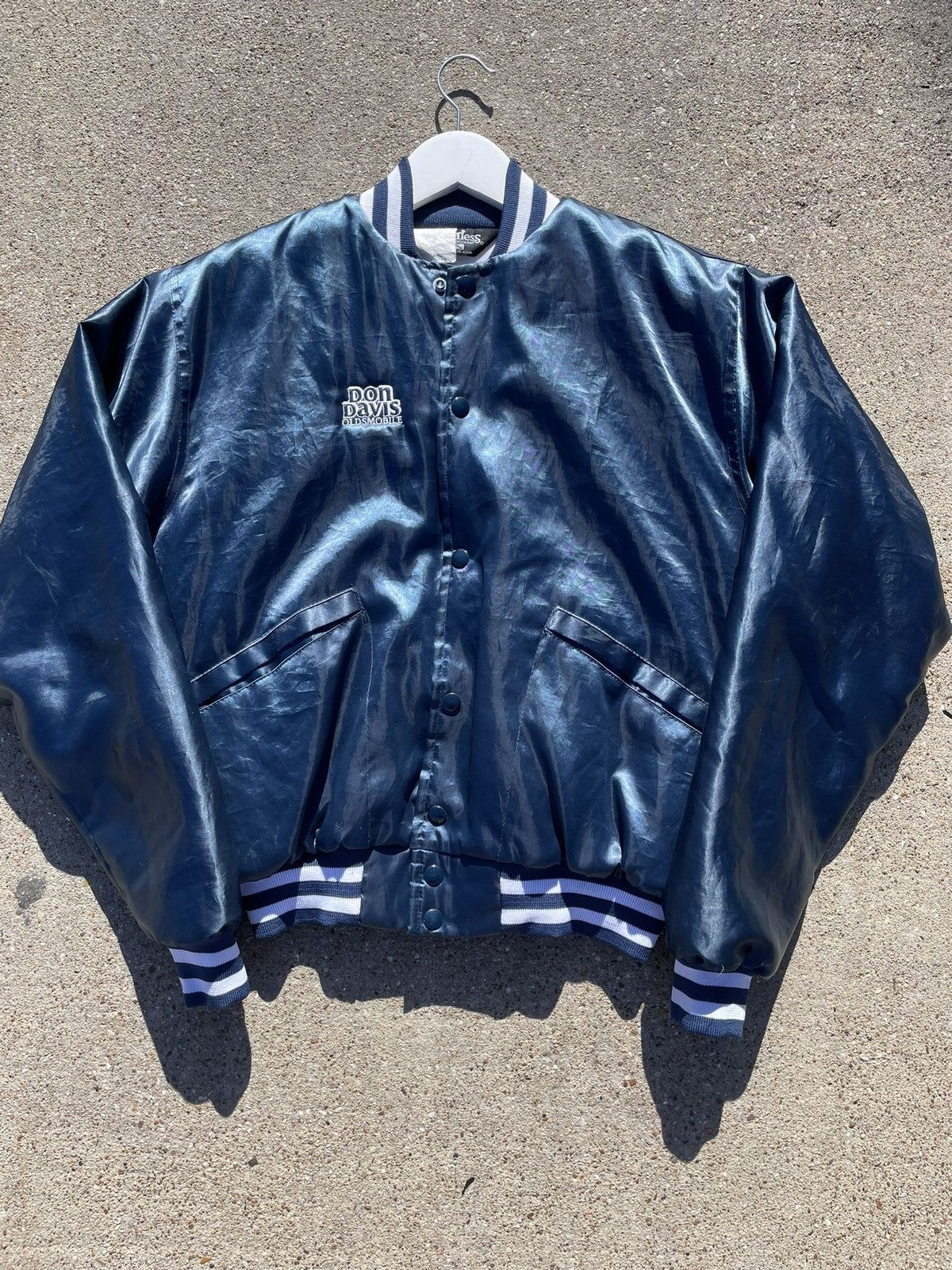 Vintage Vintage Don Davis Automobiles Satin Jacket S Size US S / EU 44-46 / 1 - 1 Thumbnail