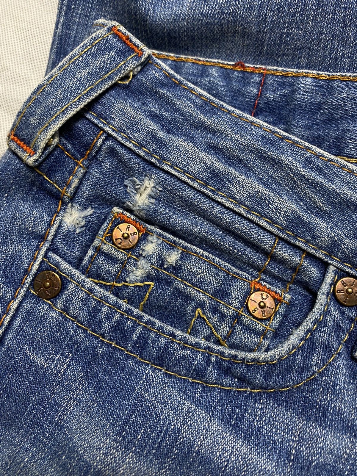 Other True Religion blue denim jeans embroidered pocket Buddha Size 27" / US 4 / IT 40 - 5 Thumbnail