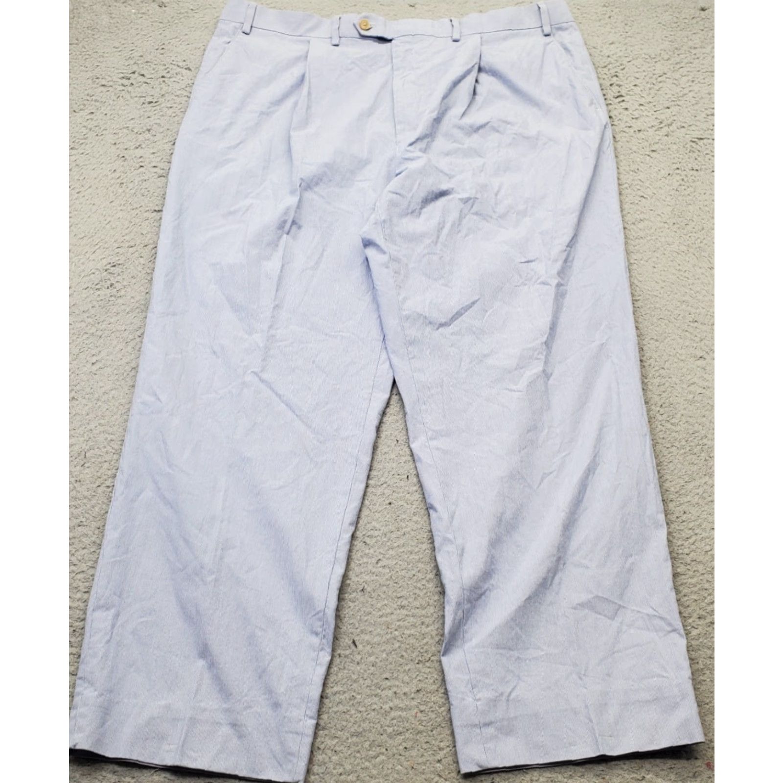Lauren Ralph Lauren Dress Pants Mens 40/32 Blue Pinstripe Pleated Front  Formal Pants Mens Size
