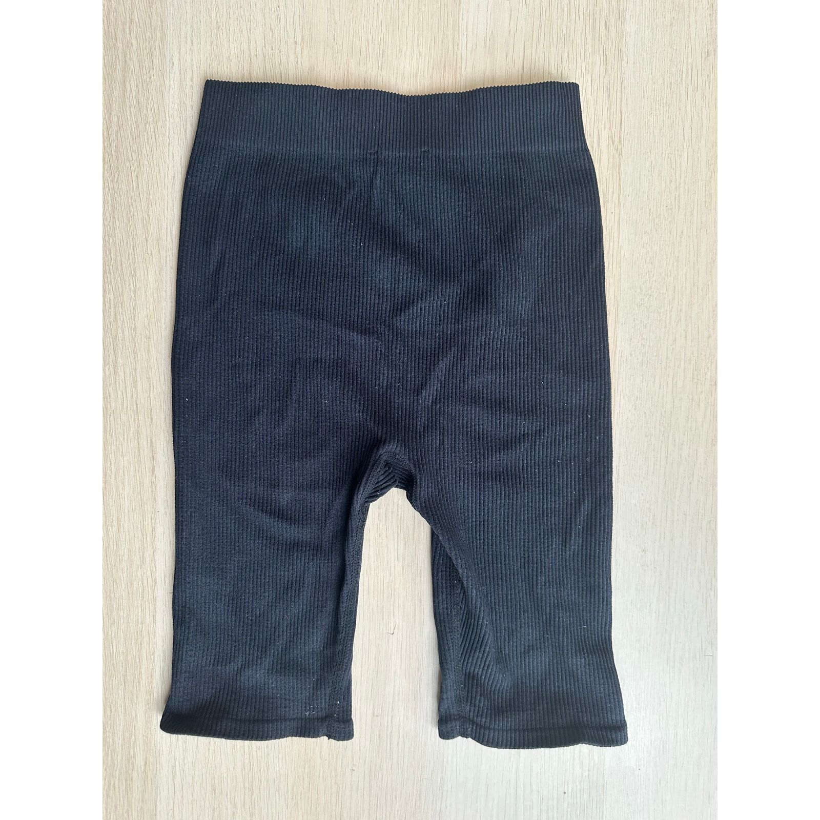 Zara Zara Black Ribbed Biker Short - Size XS - Mint Size 26" / US 2 / IT 38 - 1 Thumbnail