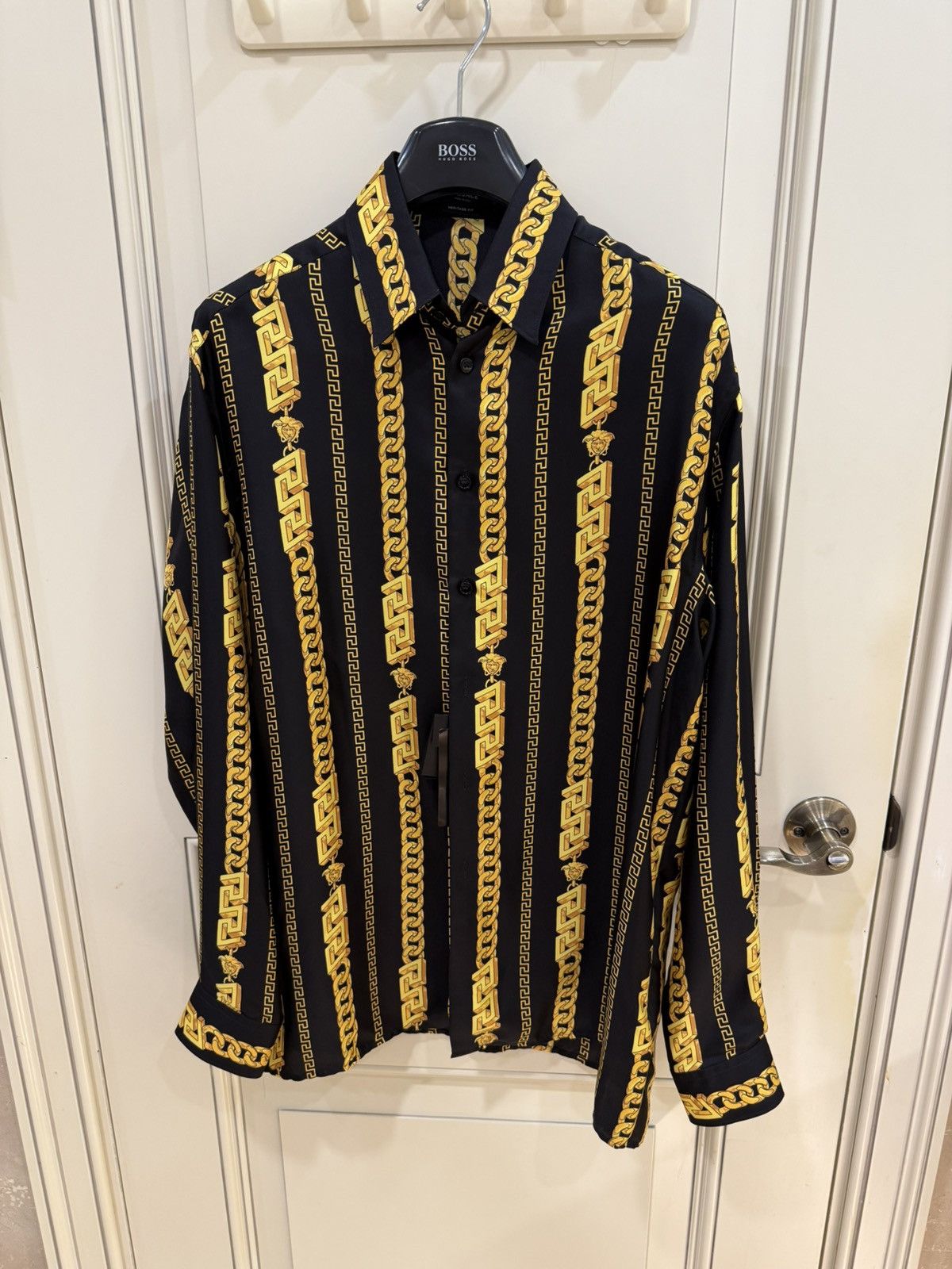 Versace golden chain print shirt size 48 Size US M / EU 48-50 / 2 - 2 Thumbnail