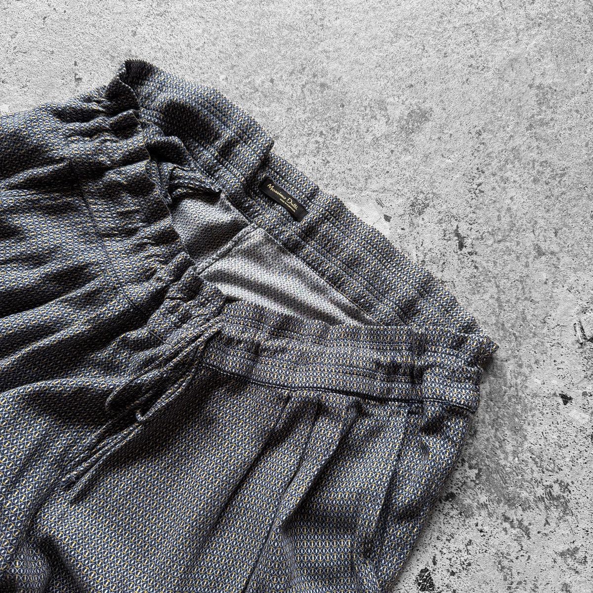 Massimo Dutti Massimo Dutti Women Grey Patterned Drawstring Trousers Pants Size 32" / US 10 / IT 46 - 3 Thumbnail