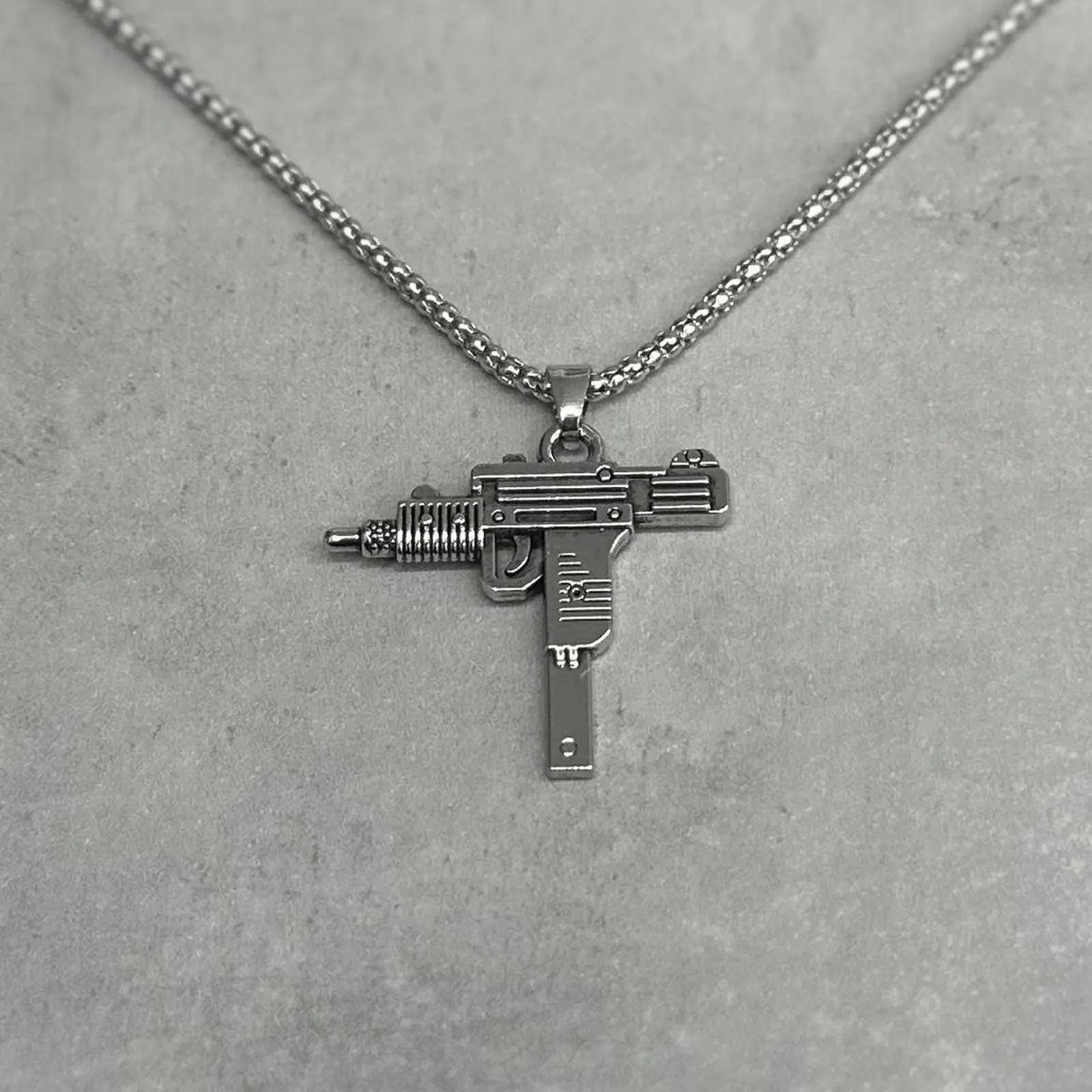 Other Y2k silver mini uzi necklace Size ONE SIZE - 1 Thumbnail