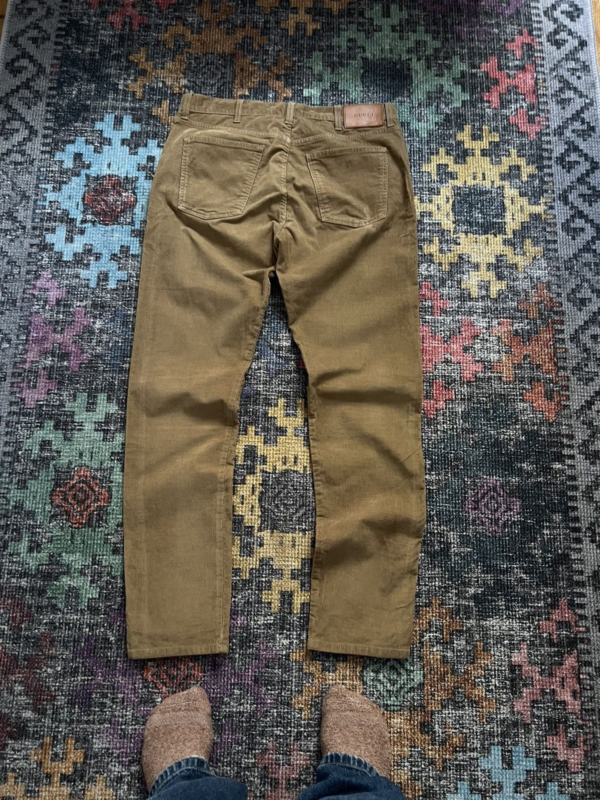 image of Vintage Archival Gucci Velvet Salvage Casual Pants in Brown, Men's (Size 34)