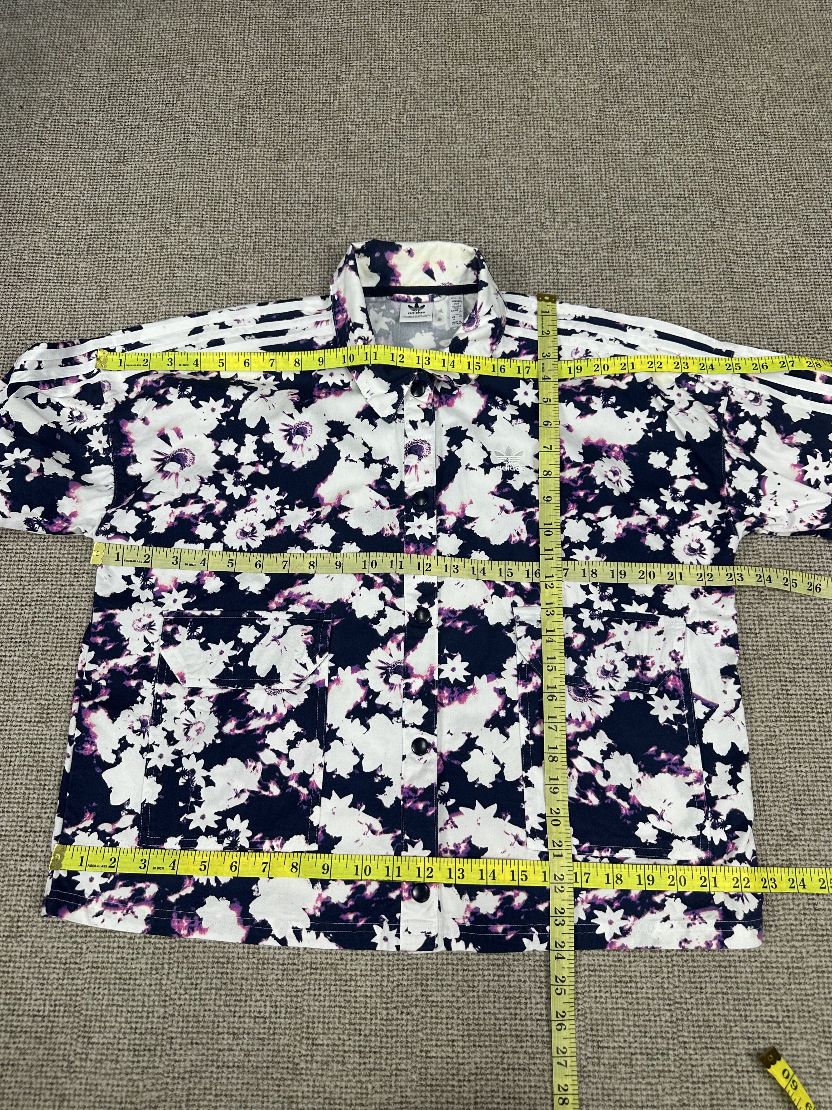 Adidas Adidas Flower Art Baggy Button Jacket Z502 Size US L / EU 52-54 / 3 - 8 Thumbnail