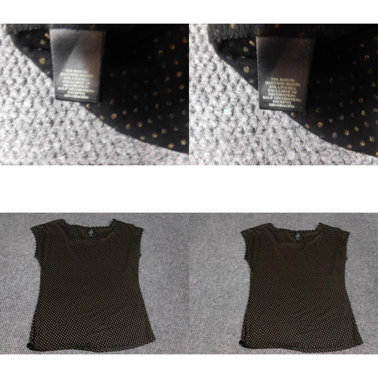 Ann Taylor Ann Taylor Womens Blouse S Black Polka Dot Round Neck Pullover Casual Shirt Shirt Womens Size S / US 4 / IT 40 - 8 Thumbnail