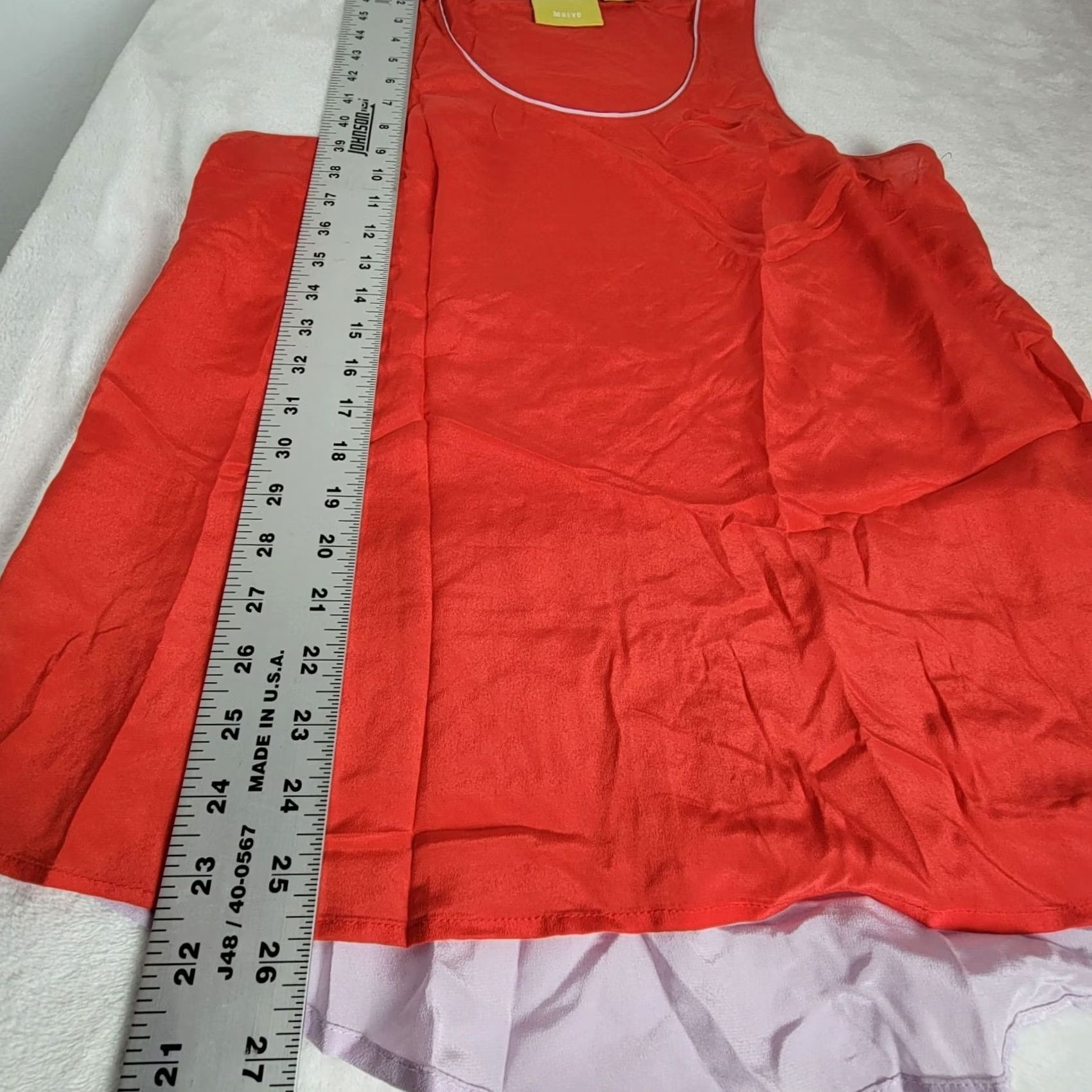 Vintage Maeve Womens Red Pink Sleeveless Silk Tank Top Size 8 Scoop Neck Shirt Adult Regular VINTAGE? No (already stated) Size M / US 6-8 / IT 42-44 - 7 Thumbnail