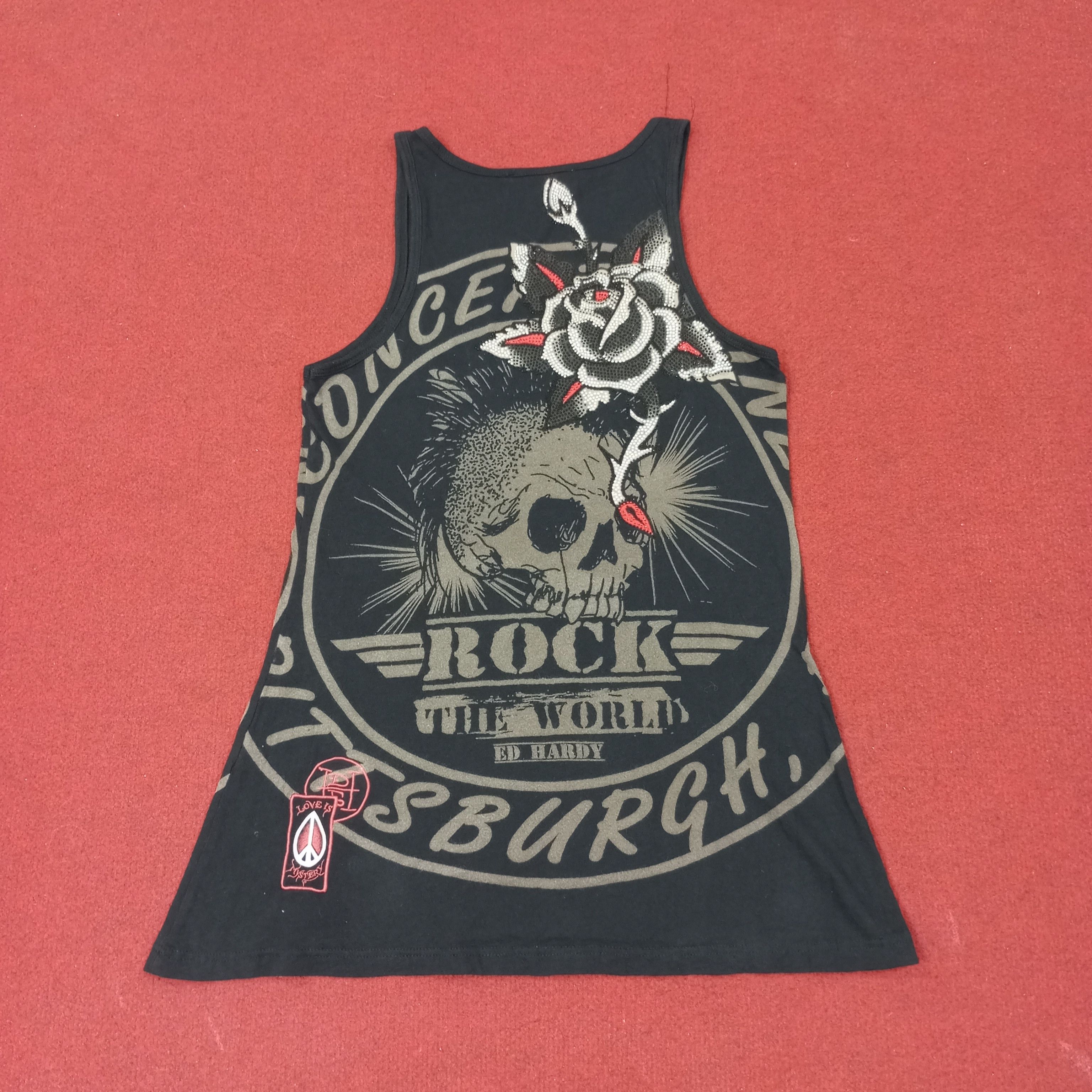 Ed Hardy Ed Hardy Fashion Rock Punk Style Sleeveless Tshirt c249n27 Size US XS / EU 42 / 0 - 3 Thumbnail