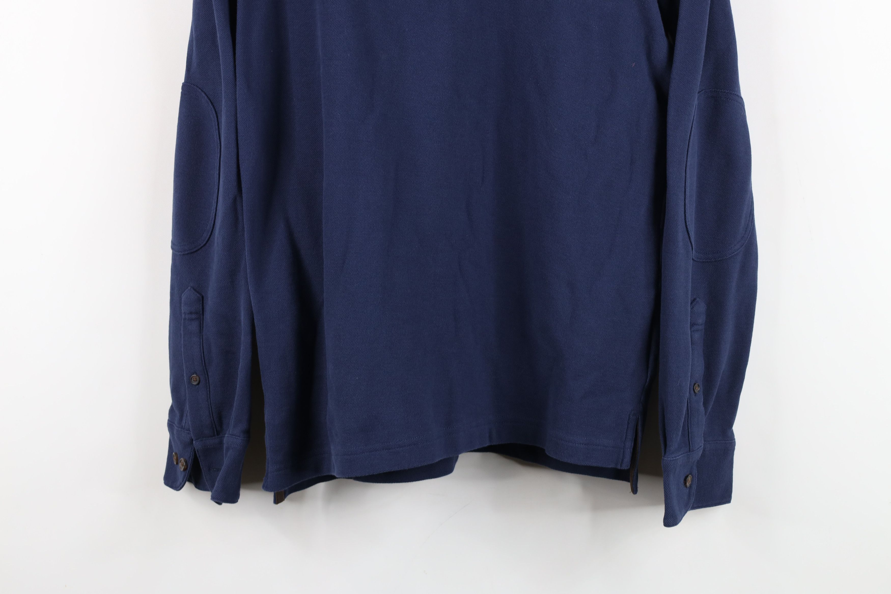 Brooks Brothers Vintage Brooks Brothers Patch Long Sleeve Rugby Polo Blue Size US S / EU 44-46 / 1 - 3 Thumbnail