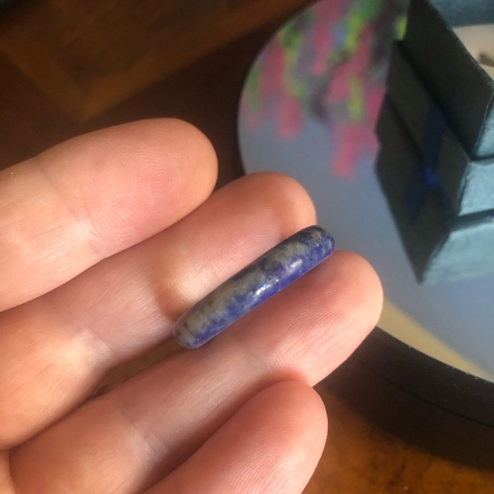 Handmade Handcrafted genuine sodalite stone band ring 9.5 Size ONE SIZE - 7 Thumbnail