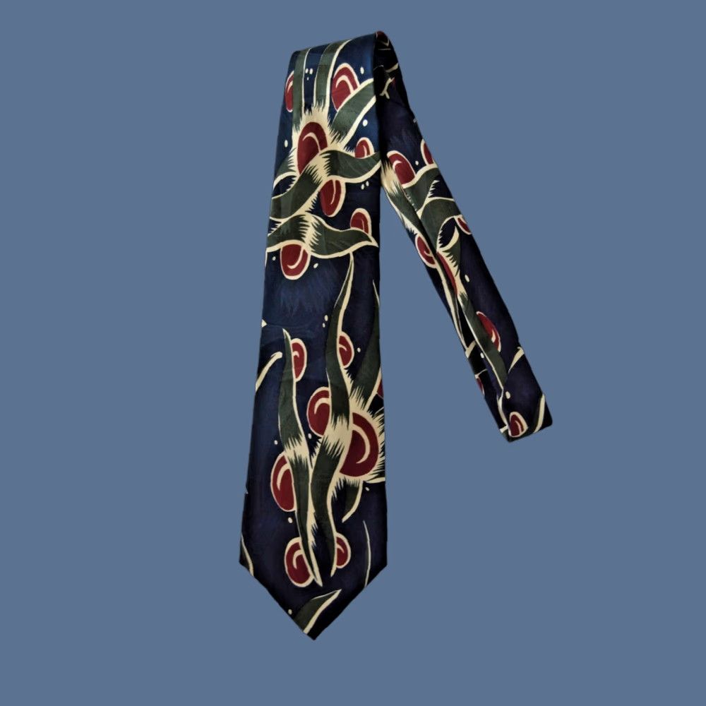 Vintage VTG Bachrach Screenplay by Martin Wong Men's Neck Tie Geometric 100% Silk Size ONE SIZE - 1 Thumbnail
