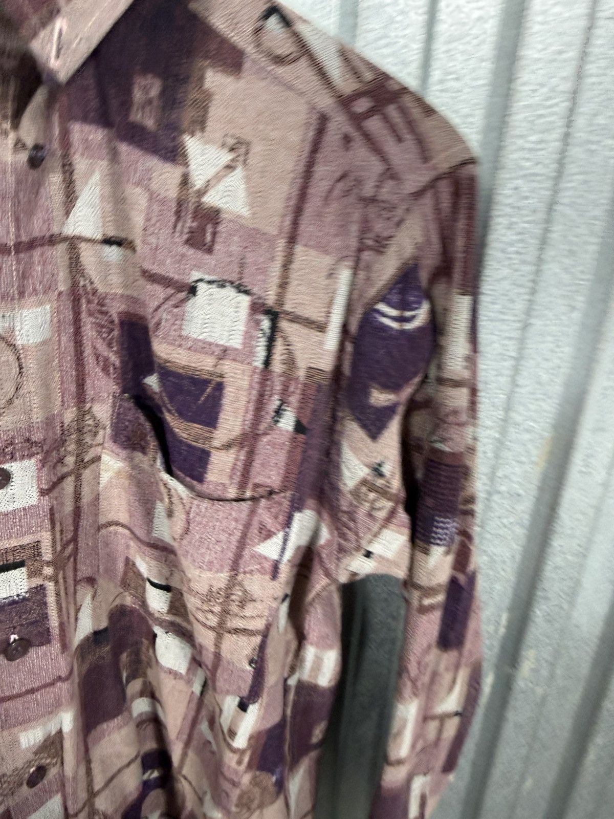 Other Vintage Western Button Up Cowboy Shirt Purple Patterned Size US L / EU 52-54 / 3 - 9 Thumbnail