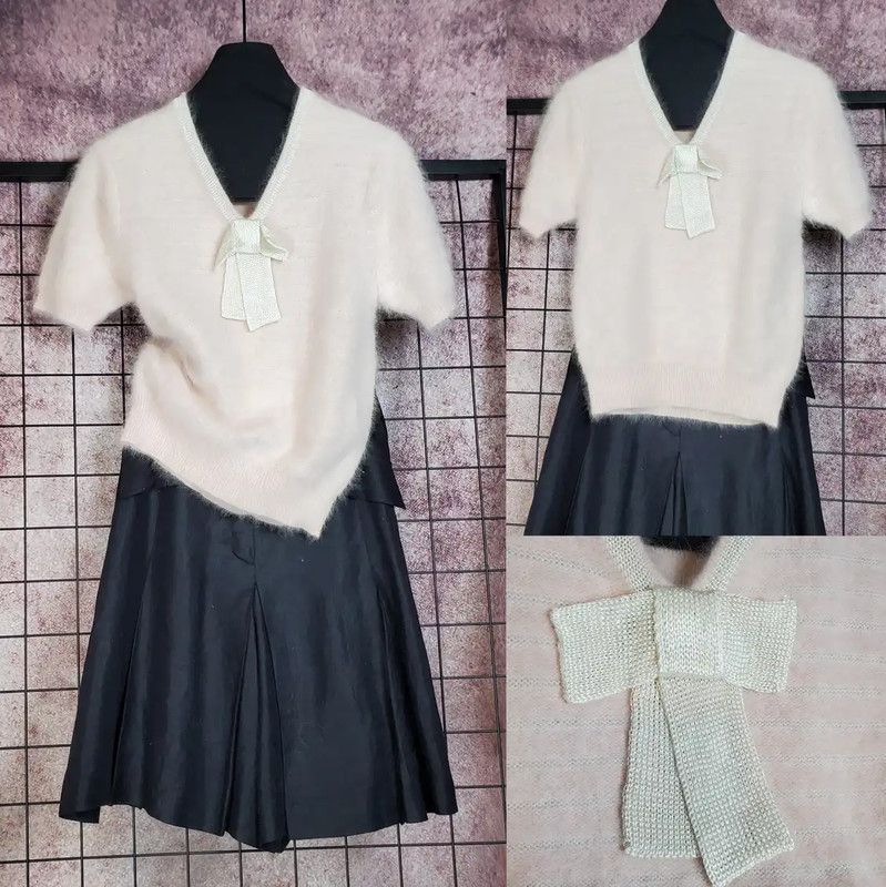 Dior Dior Light Pink Wool Blend Short Sleeve Top 0089 Size M / US 6-8 / IT 42-44 - 1 Thumbnail