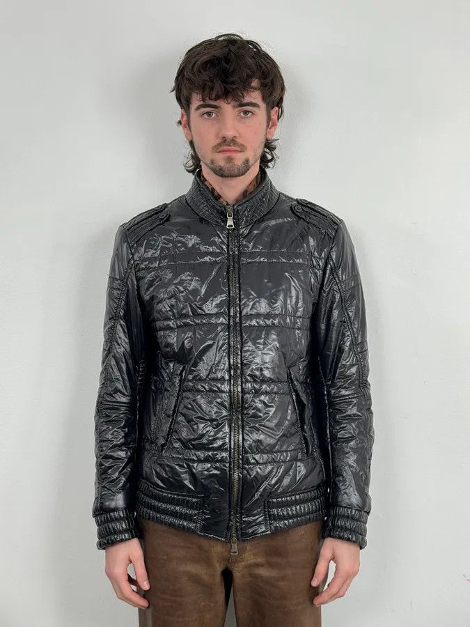 Daniele Alessandrini Daniele Alessandrini Black Patent Puffer British Puffer Jacket Size US M / EU 48-50 / 2 - 2 Thumbnail