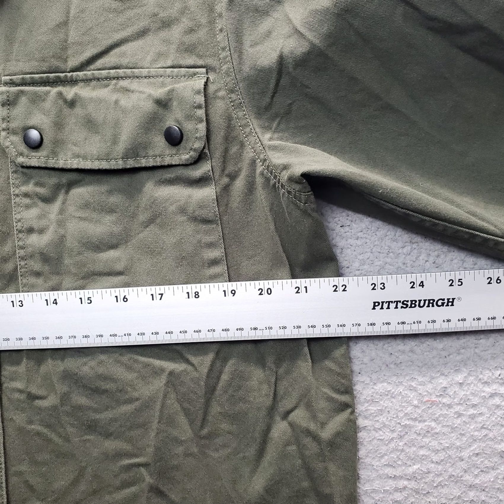 Vintage Who What Wear Jacket Womens L Green Cotton Collared Snap Front Shacket Casual Size L / US 10 / IT 46 - 4 Thumbnail