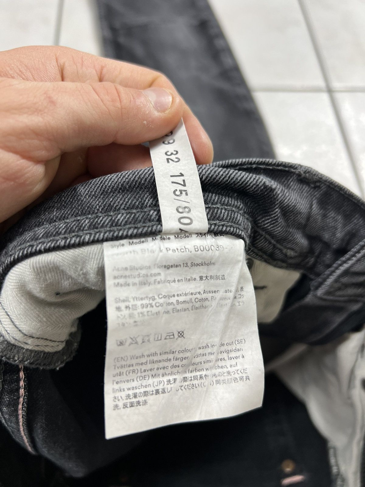 Acne Studios Acne Studios bla konst north black patch jeans patchwork Size US 29 - 23 Thumbnail