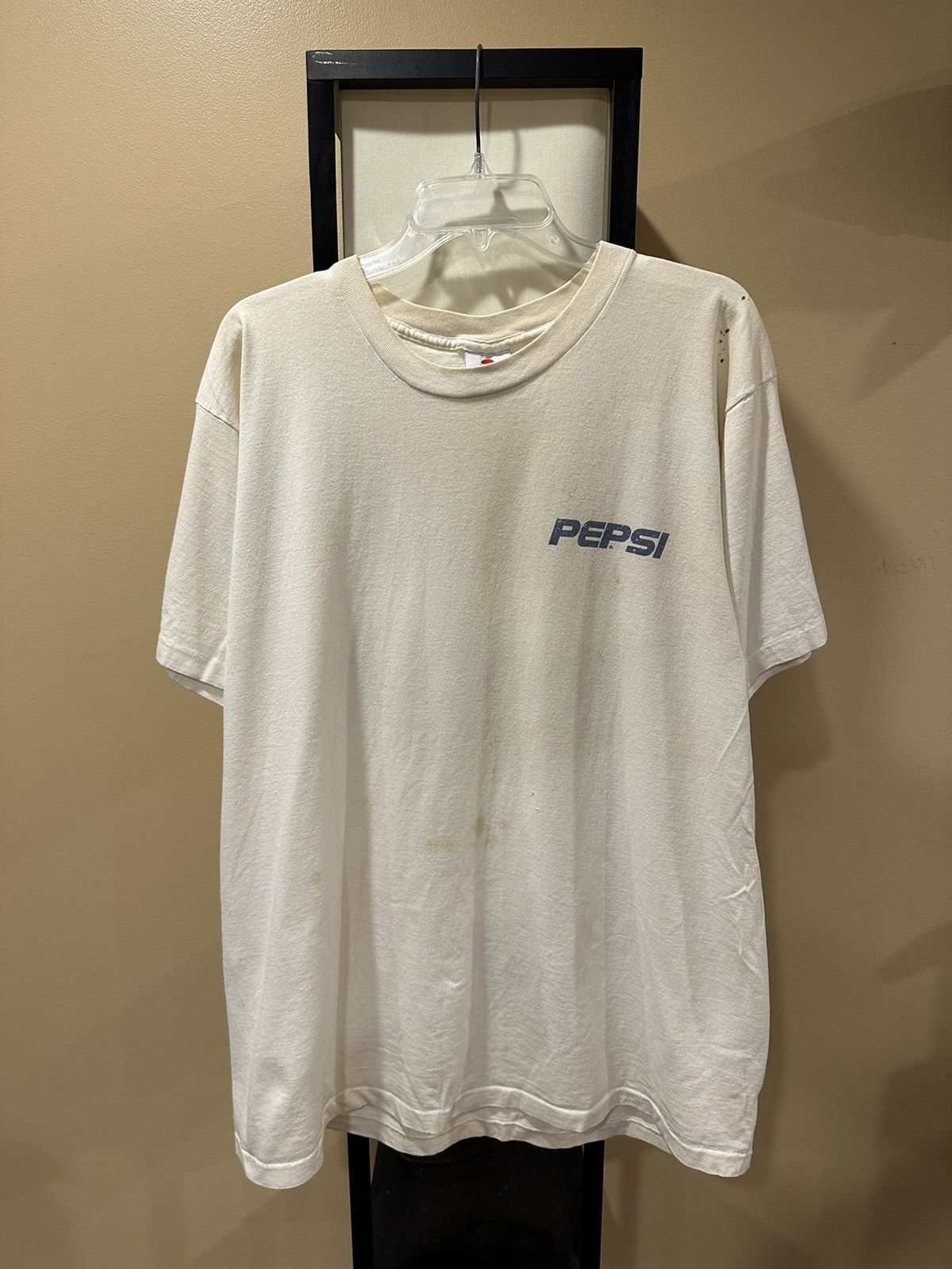Pepsi × Vintage Vintage Pepsi White Logo Short Sleeve T-Shirt Size US XL / EU 56 / 4 - 1 Thumbnail