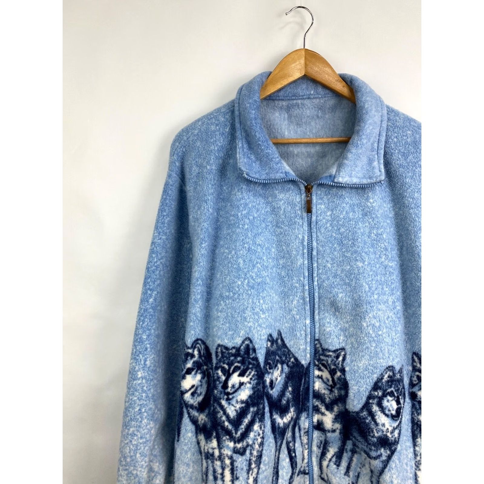 Gildan Vintage Nike Shirt Mens XL Blue 90s Wolf Fleece USA Animal Rare Retro Y2K Hype Hoodie Size US XL / EU 56 / 4 - 3 Thumbnail
