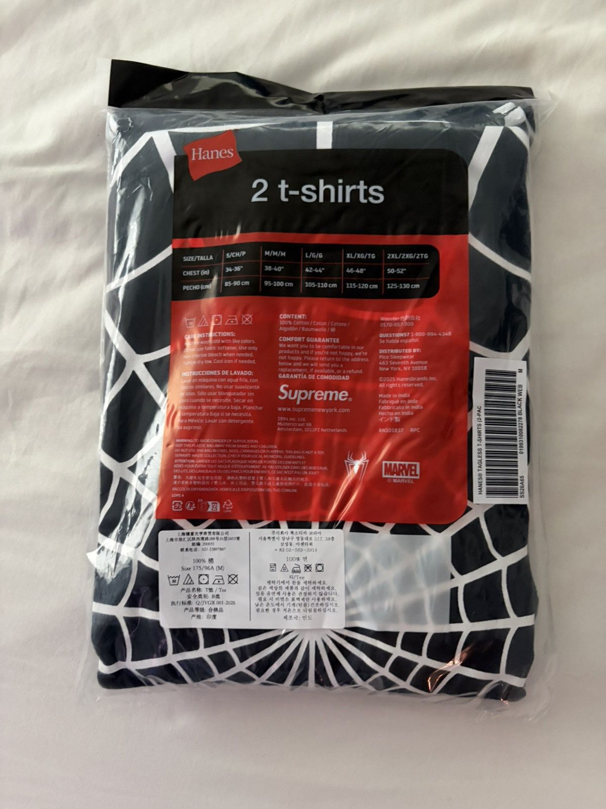 Hanes × Supreme Supreme x Hanes Spiderman pack of 2 shirts Size US M / EU 48-50 / 2 - 2 Thumbnail
