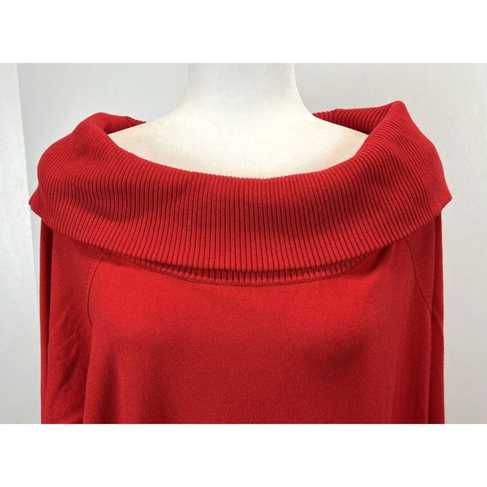 Torrid VINTAGE Torrid Women's Sweater Tunic 4X Plus Size Long Sleeve Red Knit Cowl Neck Fall Winter Women's Size XXL / US 16-18 / IT 52-54 - 4 Thumbnail