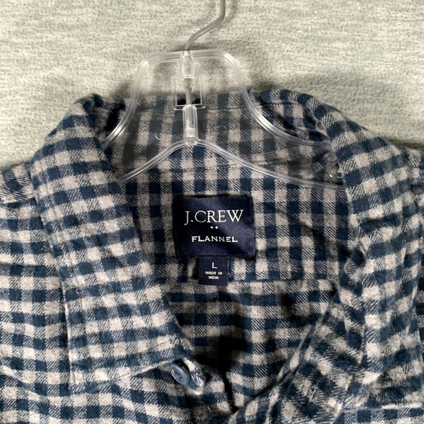 J.Crew J.Crew Shirt Mens L Blue Check Flannel Long Sleeve Button Front Casual Size US L / EU 52-54 / 3 - 5 Thumbnail
