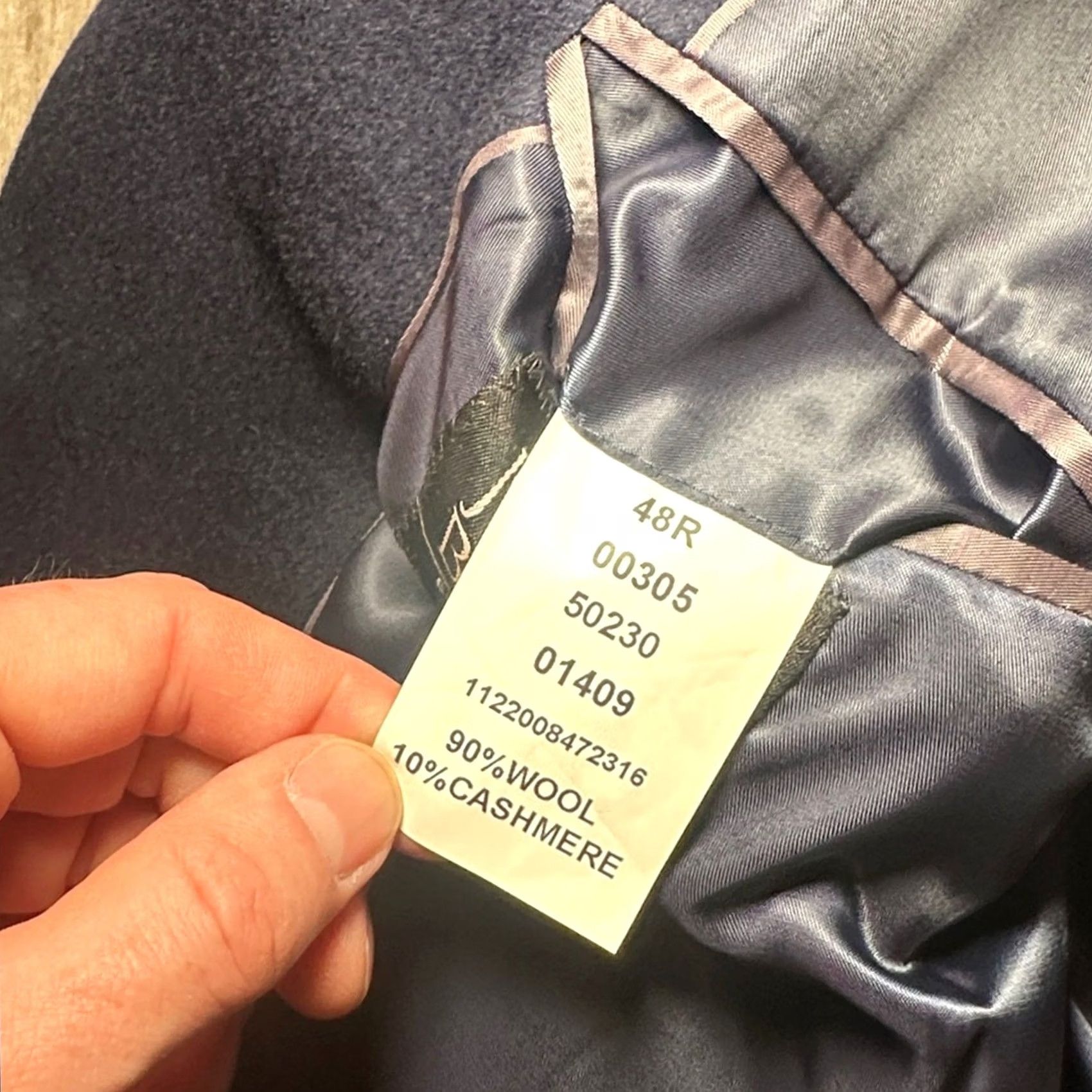 Jos. A. Bank Jos. A. Bank Blazer Shirt 2 Piece Wool Cashmere Navy 48R Mens Size 48R - 7 Thumbnail