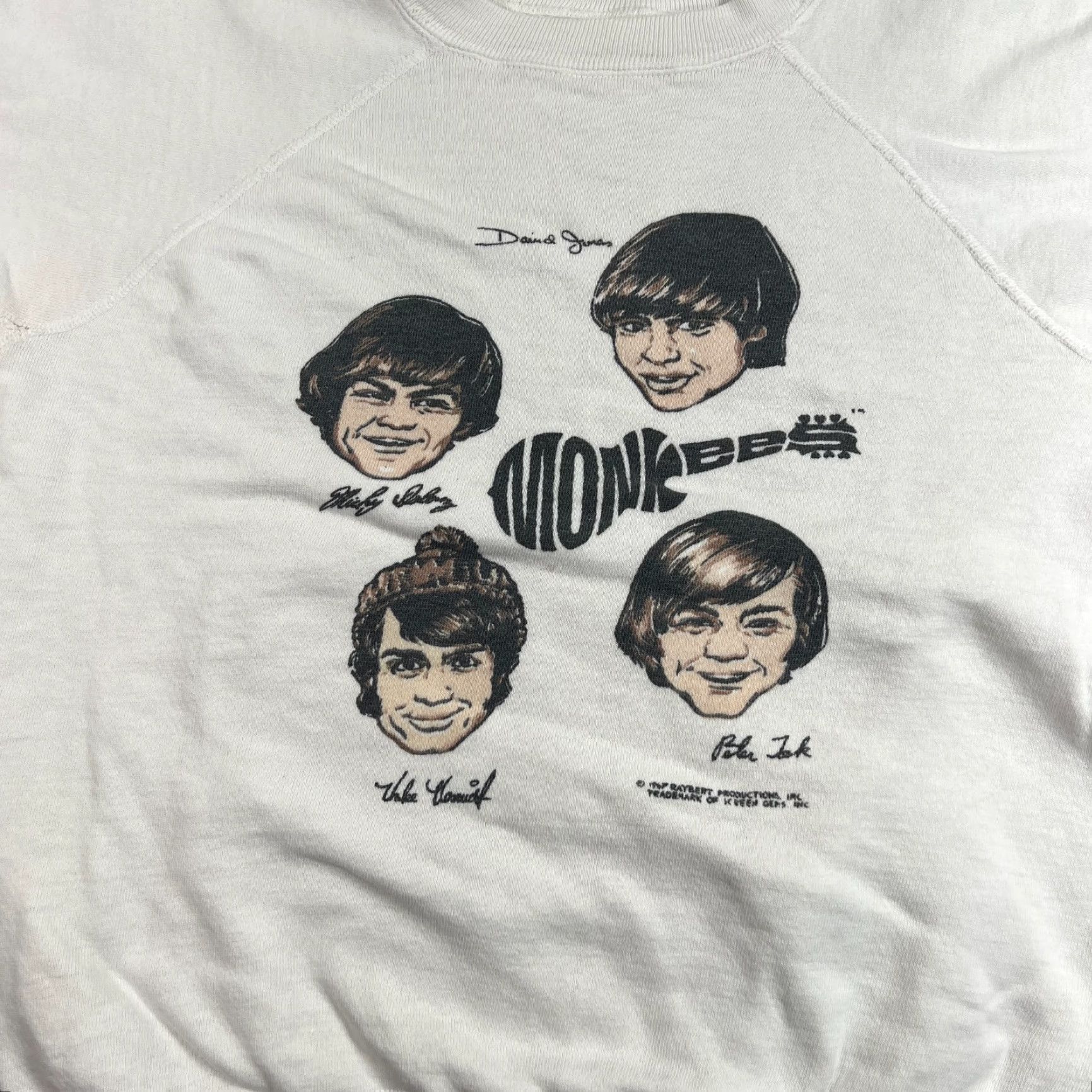 Vintage VINTAGE The Monkees Sweatshirt Rock & Roll 1960s Distressed White Unisex S/M Game & Pop Art 60s Mens Womens Size US S / EU 44-46 / 1 - 4 Thumbnail