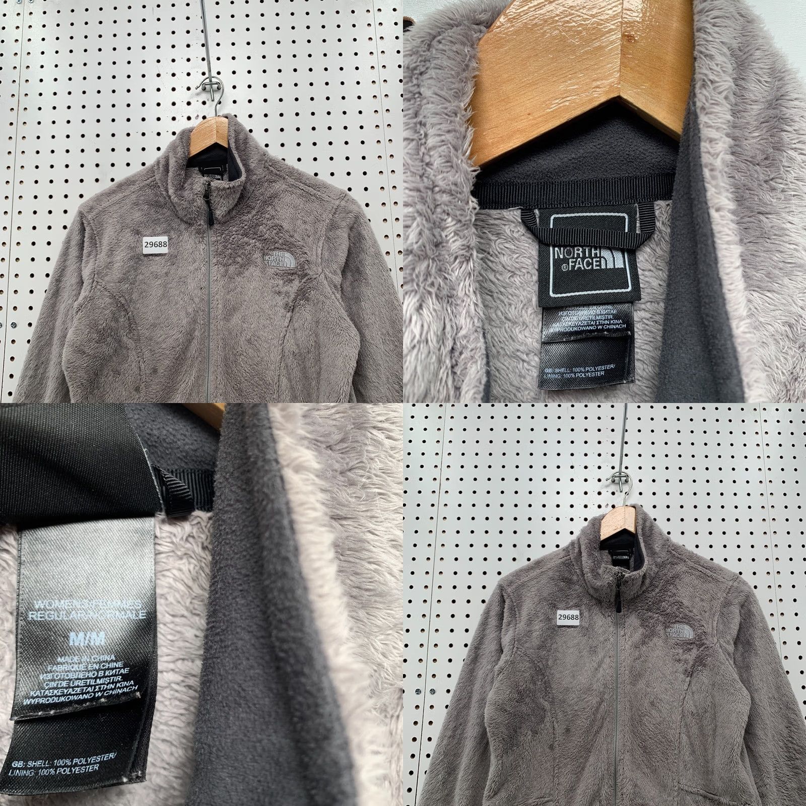 The North Face The North Face Oso Jacket Womens Medium Gray Sherpa Fleece Soft 19x26.5 Size M / US 6-8 / IT 42-44 - 8 Thumbnail