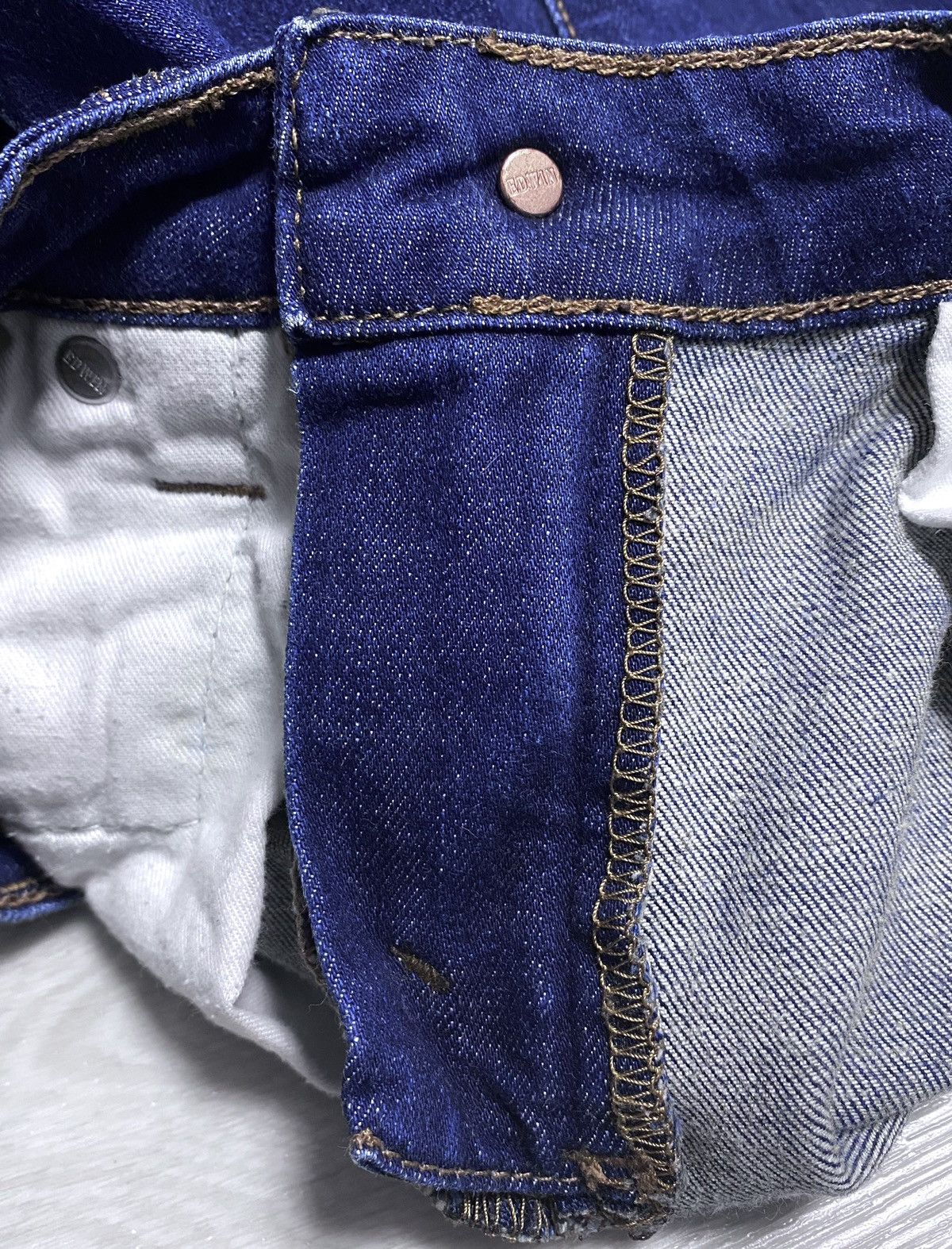 Edwin Womens Edwin Sally Pant Navy Jeans Denim Japanese Streetwear Size 27" / US 4 / IT 40 - 18 Thumbnail