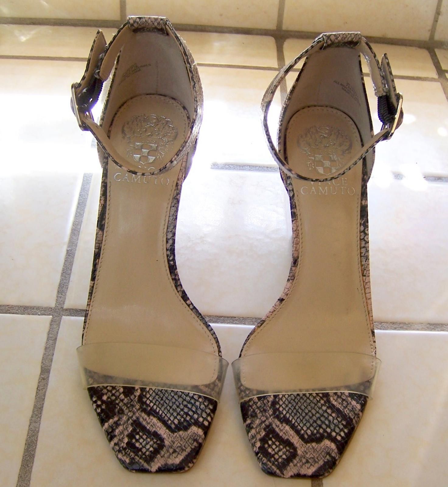 Vince Camuto Vince Camuto "VP-Feorla" Snakeskin Print Heeled Sandals - 7M Size US 7 / IT 37 - 3 Thumbnail