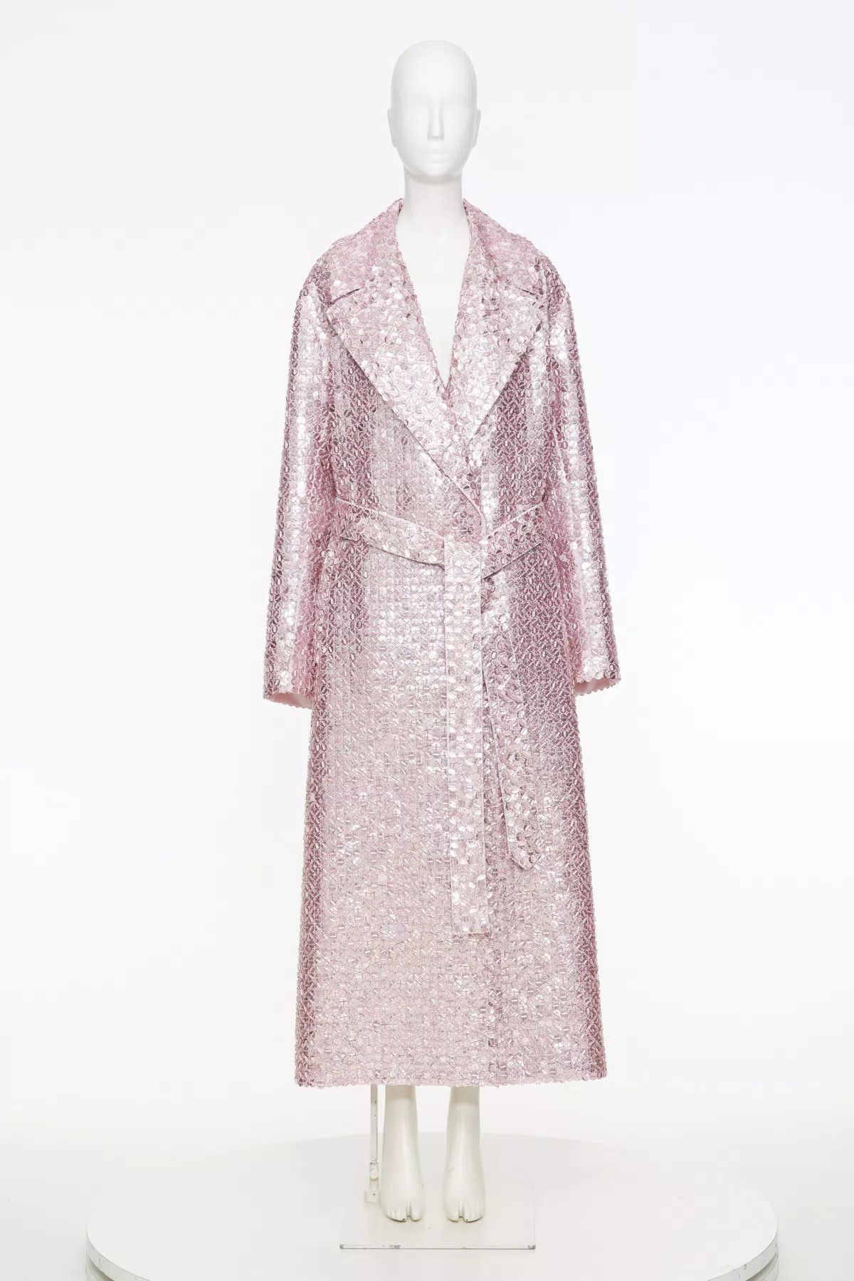 o1s1wg110625 Silk Faille Coat in Pink