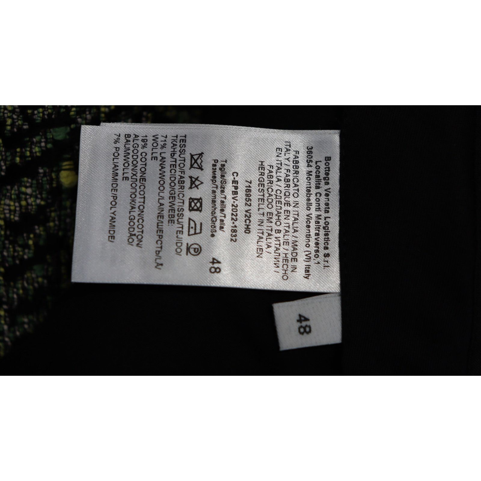 Bottega Veneta o1rshd1 Large Mouline HerringboneTrousers in Green/Yellow Size US 32 / EU 48 - 11 Thumbnail