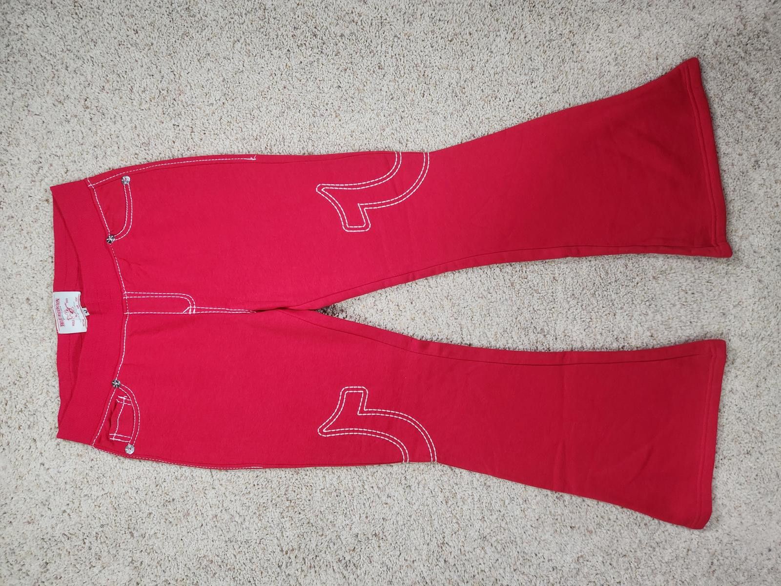 True Religion NEW True Religion Pull-On Flare Jeans Red Anniversary Large Size 36" / US 14 / IT 50 - 2 Thumbnail