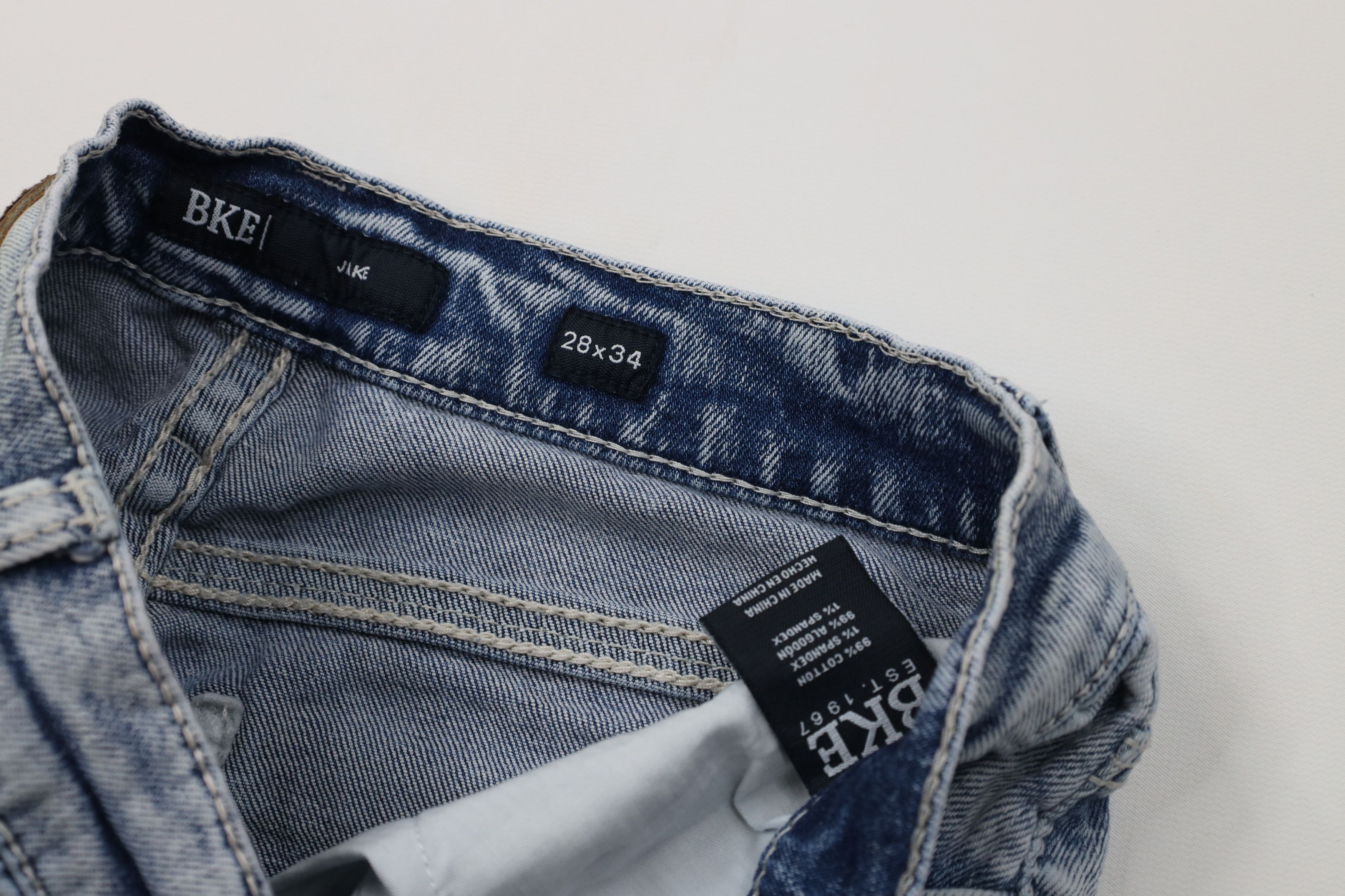 Vintage Buckle BKE Stitch Stretch Jake Bootcut Denim Jeans Acid Wash Size US 28 / EU 44 - 9 Thumbnail