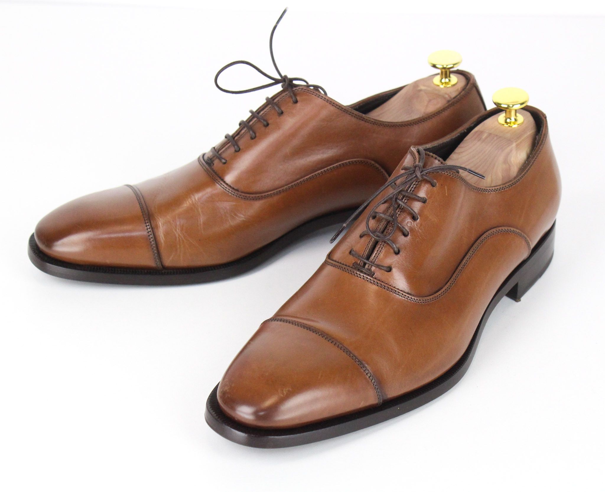 Suitsupply EU42 Brown Leather Laced Low-Top 72345 Size US 9 / EU 42 - 5 Thumbnail