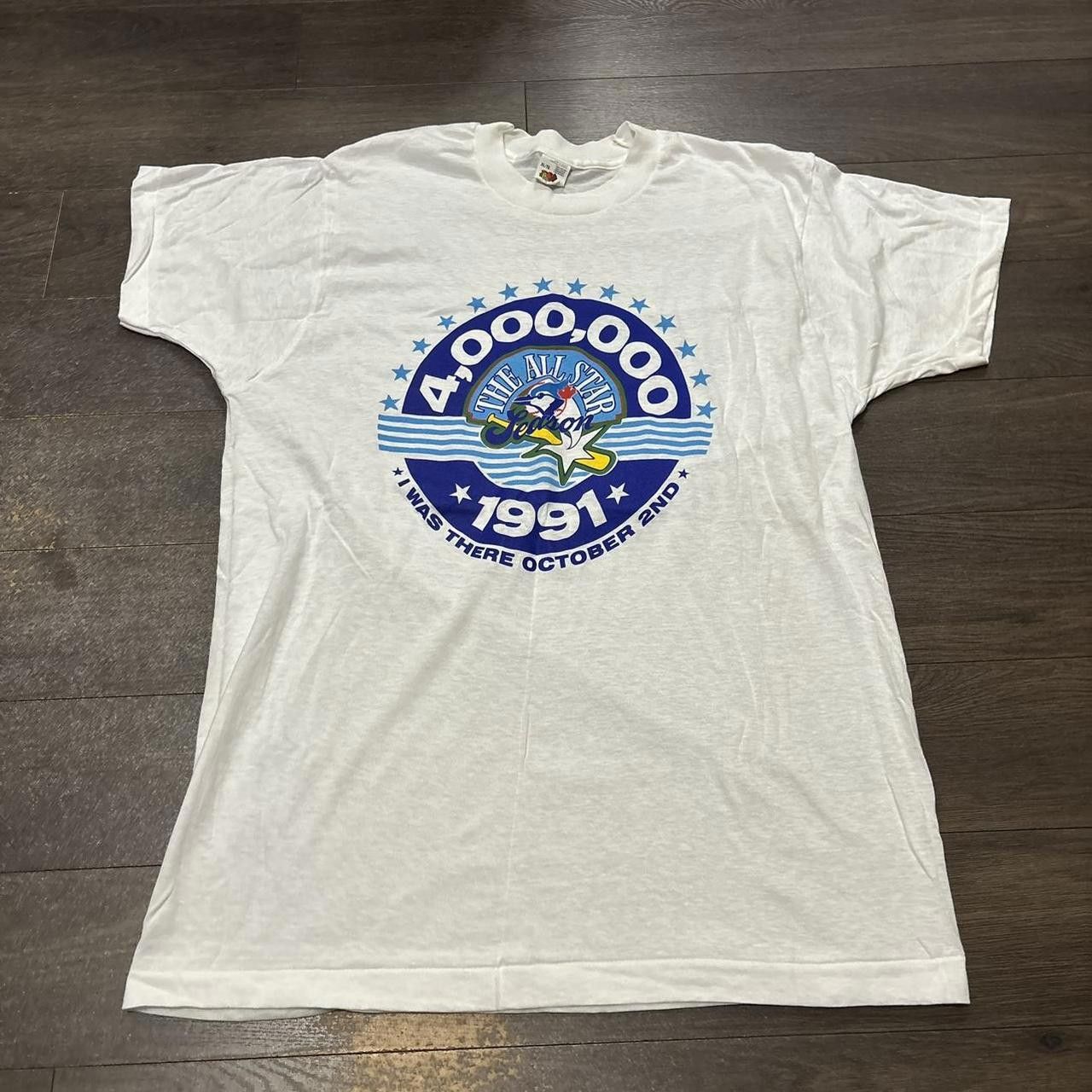 Fruit Of The Loom Vintage Toronto blue jays all star season t shirt 91 L Size US L / EU 52-54 / 3 - 3 Thumbnail