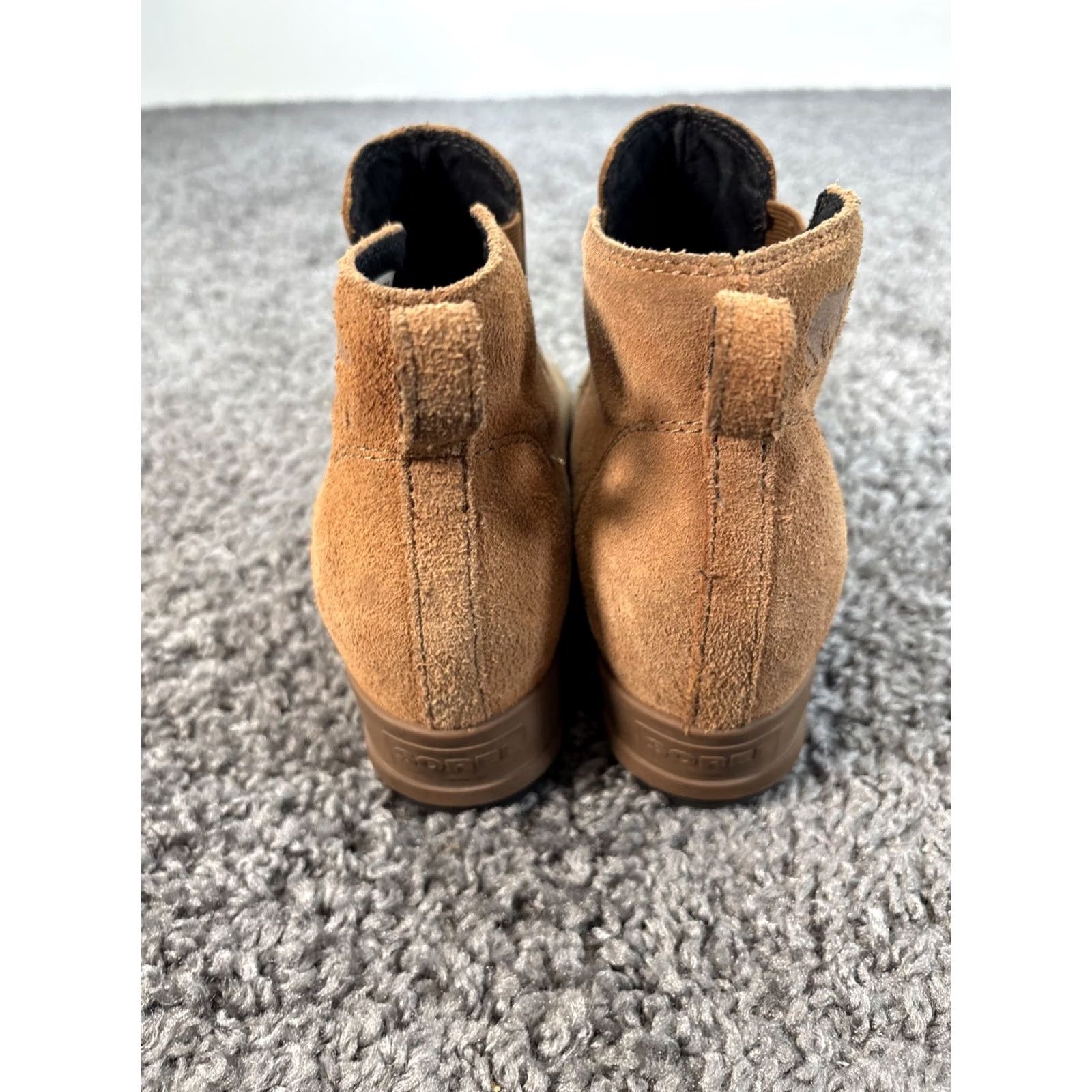 SOREL Sorel Womens Bootie Evie Wedge Heel Ankle Boot Brown Leather 8.5 M NL3816-242 Casual, Travel, Workwear 2-2.9 in Size US 9 / IT 39 - 4 Thumbnail