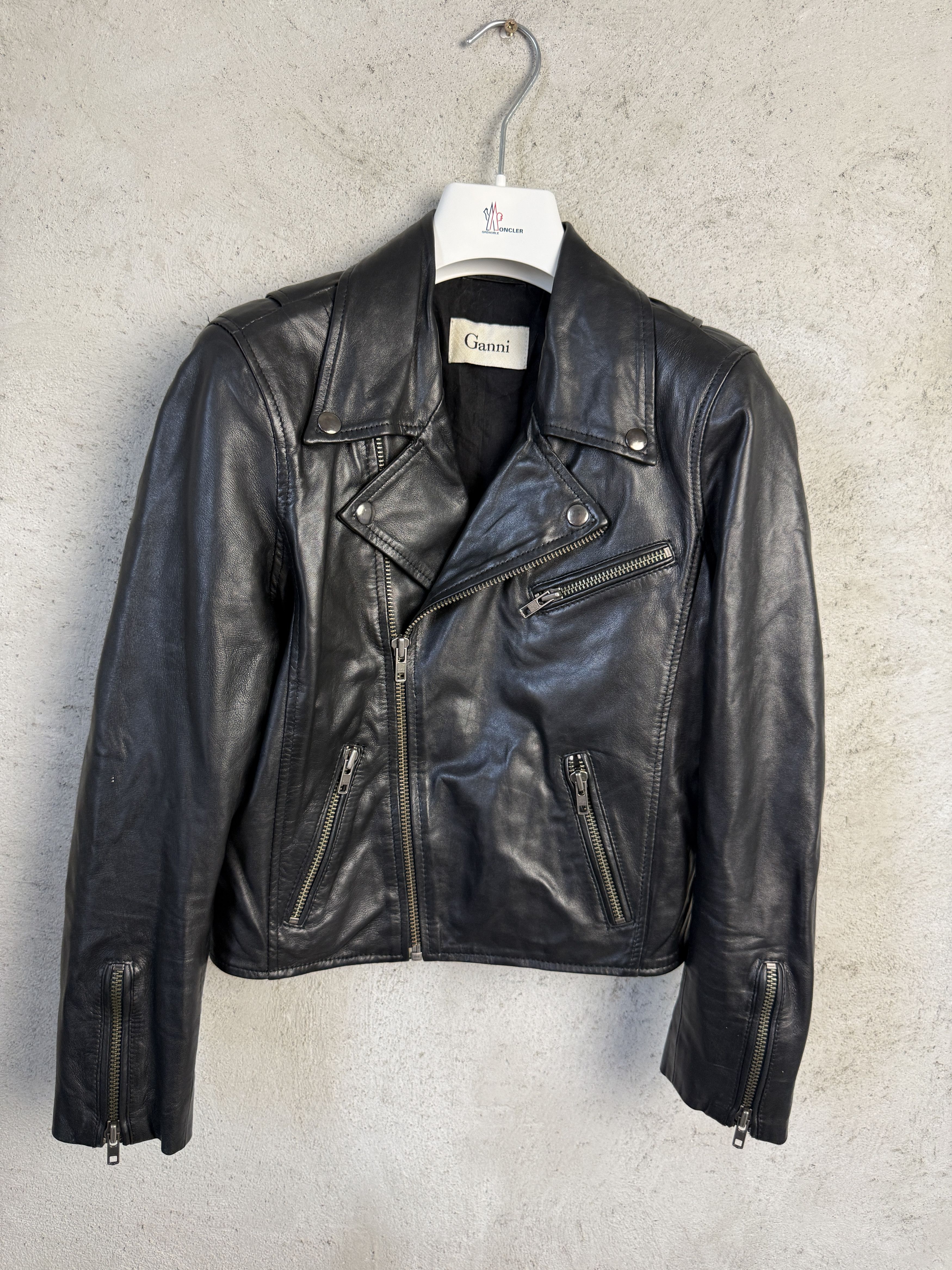 Ganni Ganni Alibaba Leather jacket biker casual vintage Size S / US 4 / IT 40 - 1 Thumbnail