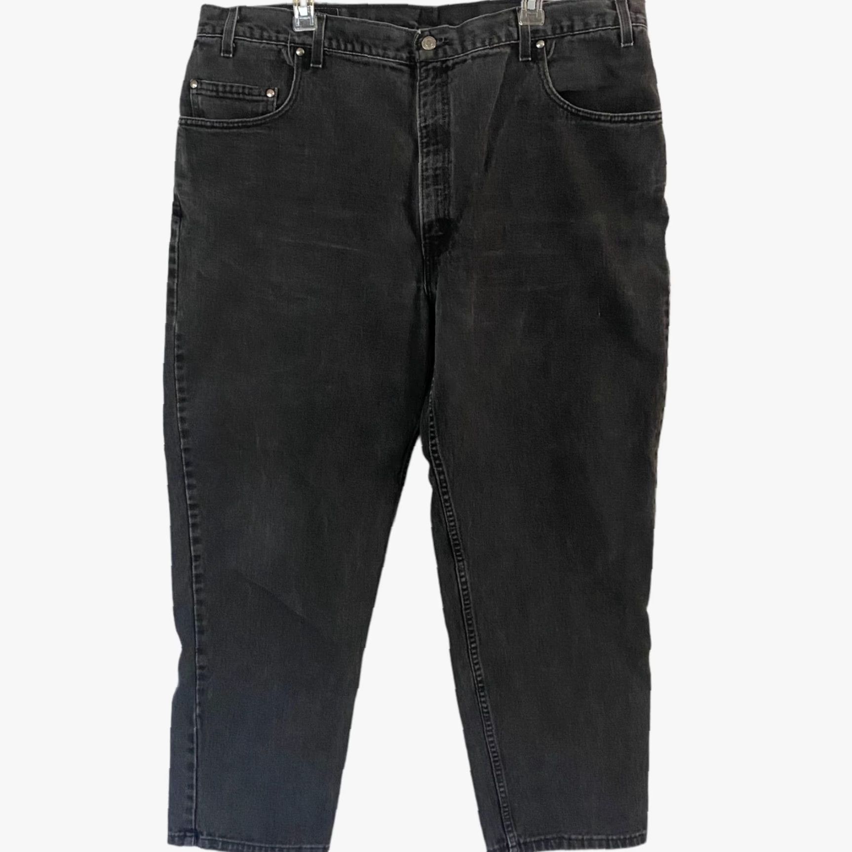 Levi's VINTAGE Levi's 545 Denim Jeans Loose Fit Black Mens 44 X 30 USA Jeans Mens Black Levi's 545 90s 2000s Tapered 5-Pocket Design Size US 44 / EU 60 - 2 Thumbnail