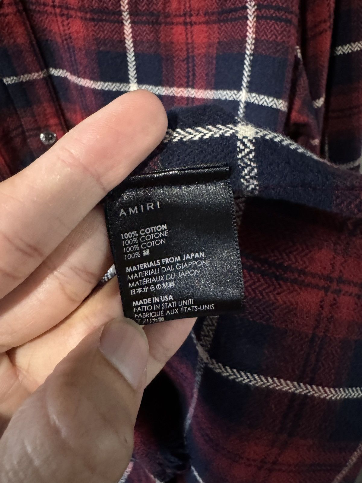 Amiri Distressed Flannel Size US M / EU 48-50 / 2 - 4 Thumbnail