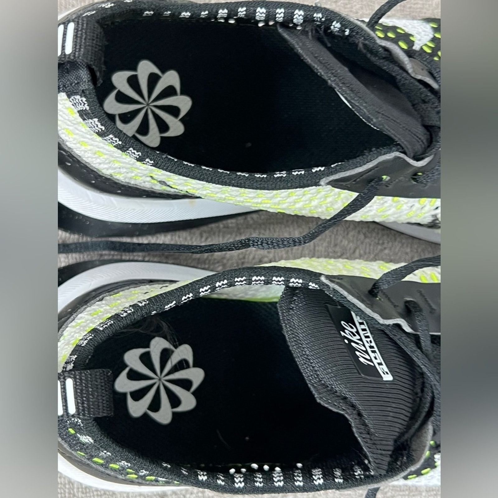 Nike Nike Air Max Flyknit Racer Running Womens Black White Volt Size US 8.5 / IT 38.5 - 9 Thumbnail
