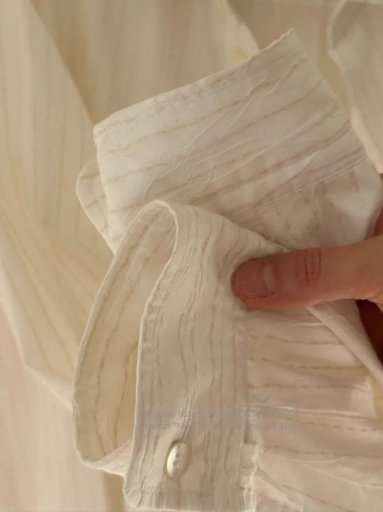 Issey Miyake Issey Miyake Hand Stitched Sashiko Pleated Shirt Size M / US 6-8 / IT 42-44 - 8 Thumbnail