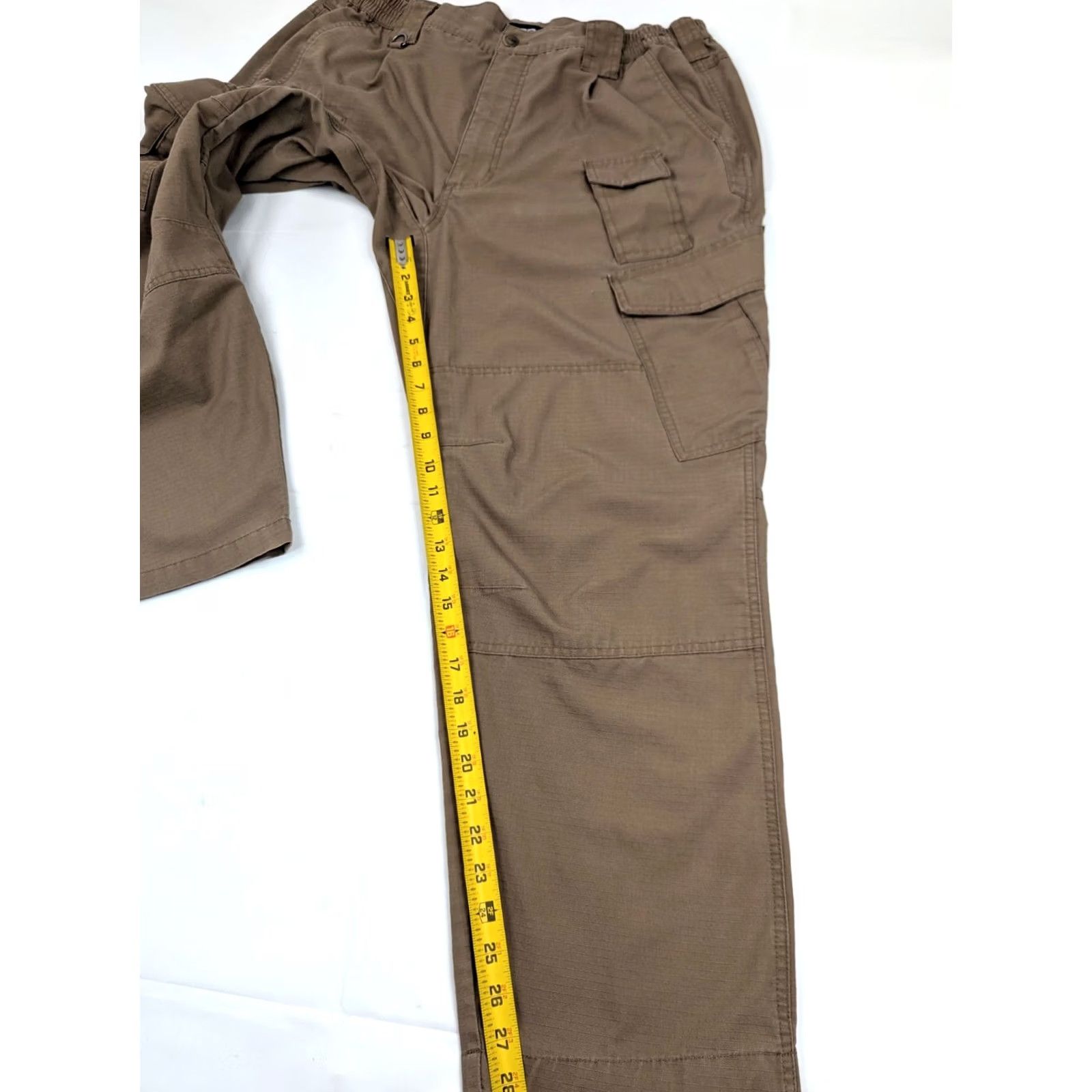 Vintage CQR Ripstop Tactical Cargo Pants Men 40x30 Tan Outdoor Work Utility Cargo Pocket Pockets Zipper Button Regular Size 35 Rugged Size US 35 - 3 Thumbnail