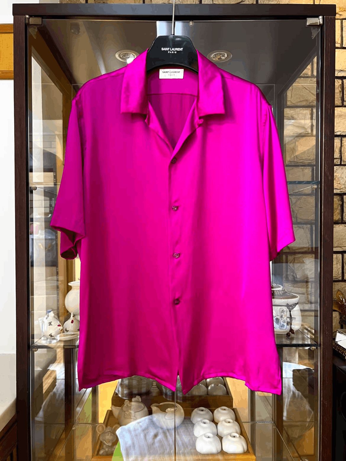 Saint Laurent Paris Saint Laurent Paris Sz 39 Saint Laurent Paris 22SS SIlk Sh Size US M / EU 48-50 / 2 - 1 Thumbnail